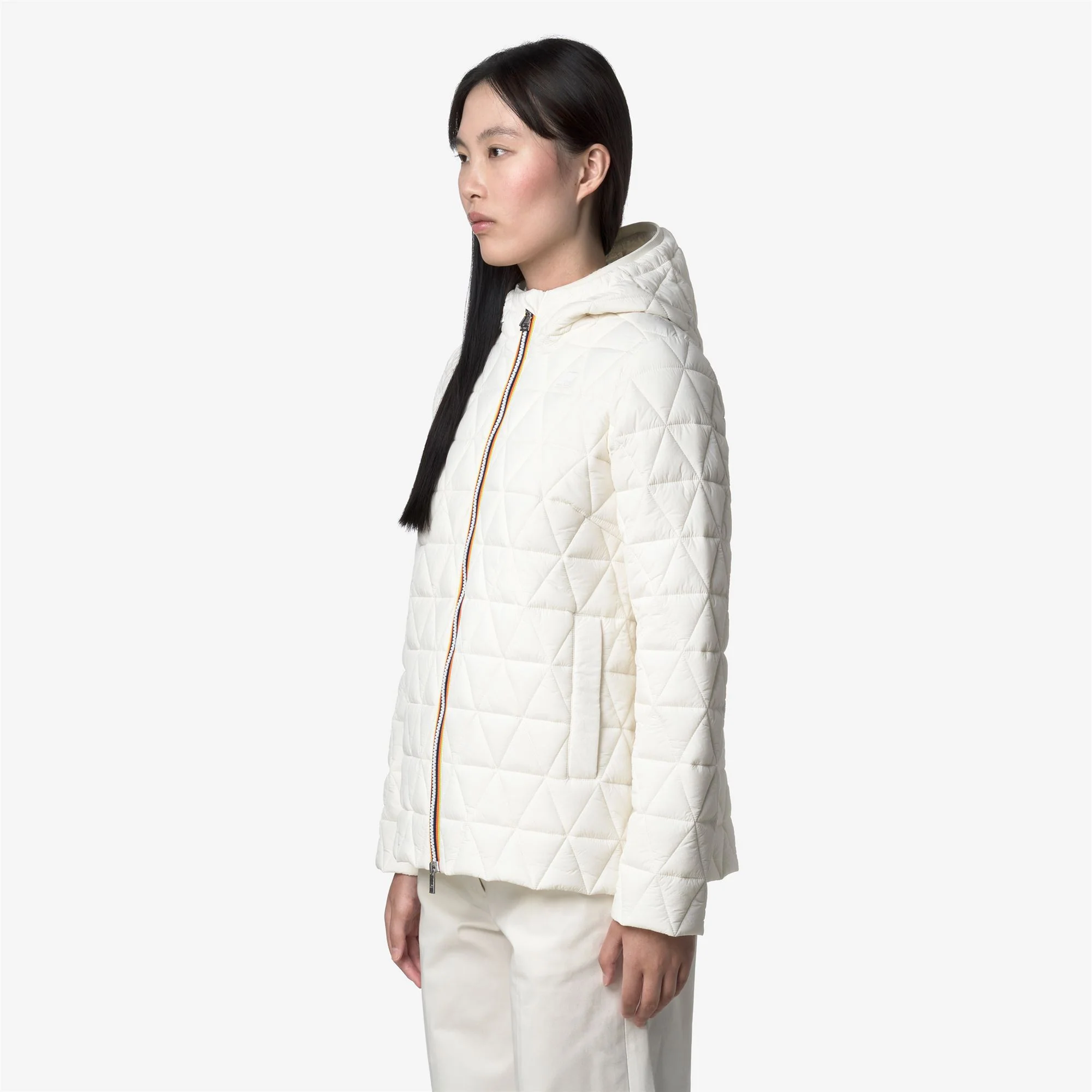 MADLAINE DIAMOND QUILTED WARM - Jackets - Short - Woman - WHITE GARDENIA - Image 4