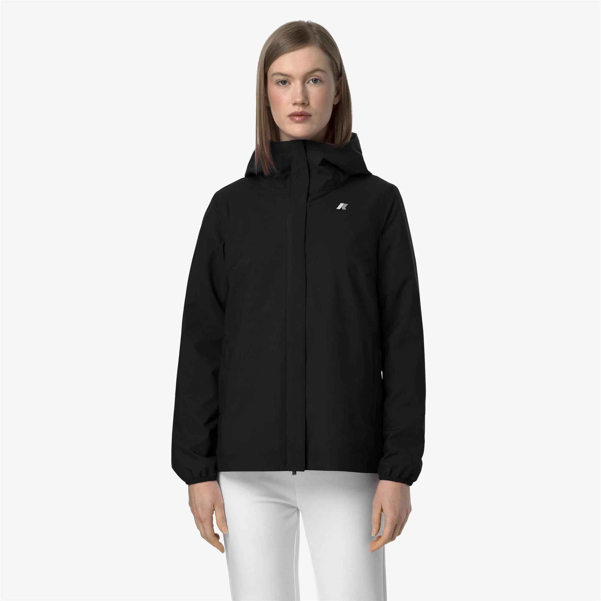 MARGUERITE STRETCH DOT - Jackets - Mid - Woman - BLACK PURE - Image 3