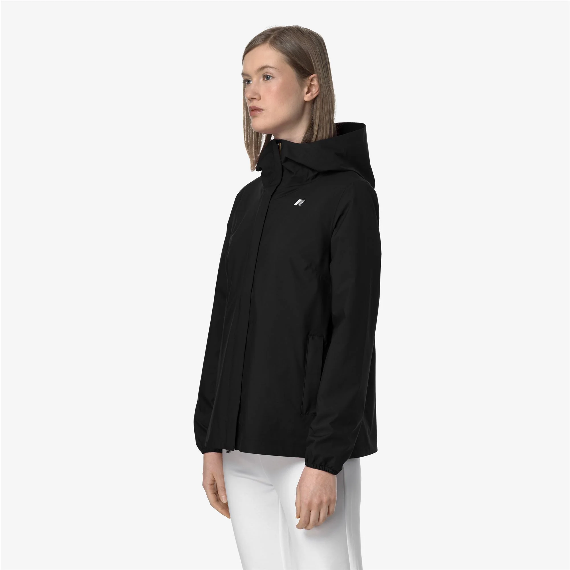 MARGUERITE STRETCH DOT - Jackets - Mid - Woman - BLACK PURE - Image 4