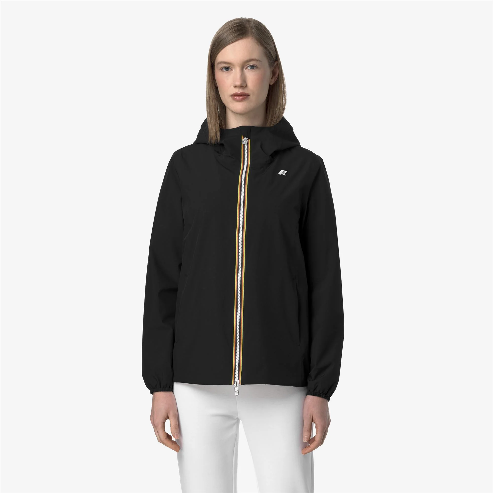 MARGUERITE STRETCH POLY JERSEY - Jackets - Mid - Woman - BLACK PURE - Image 3
