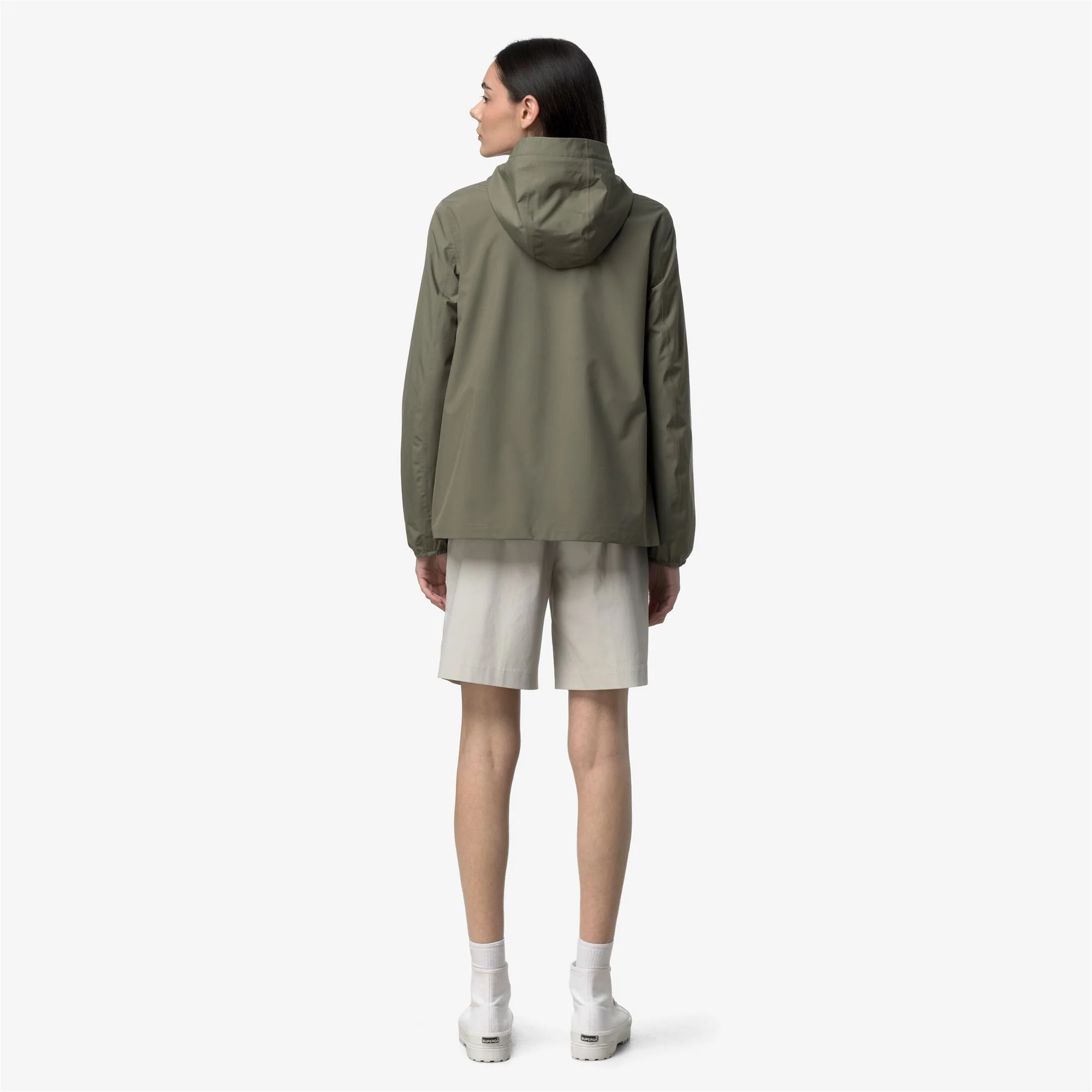 MARGUERITE STRETCH POLY JERSEY - Jackets - Mid - Woman - GREEN LICHEN - Image 5