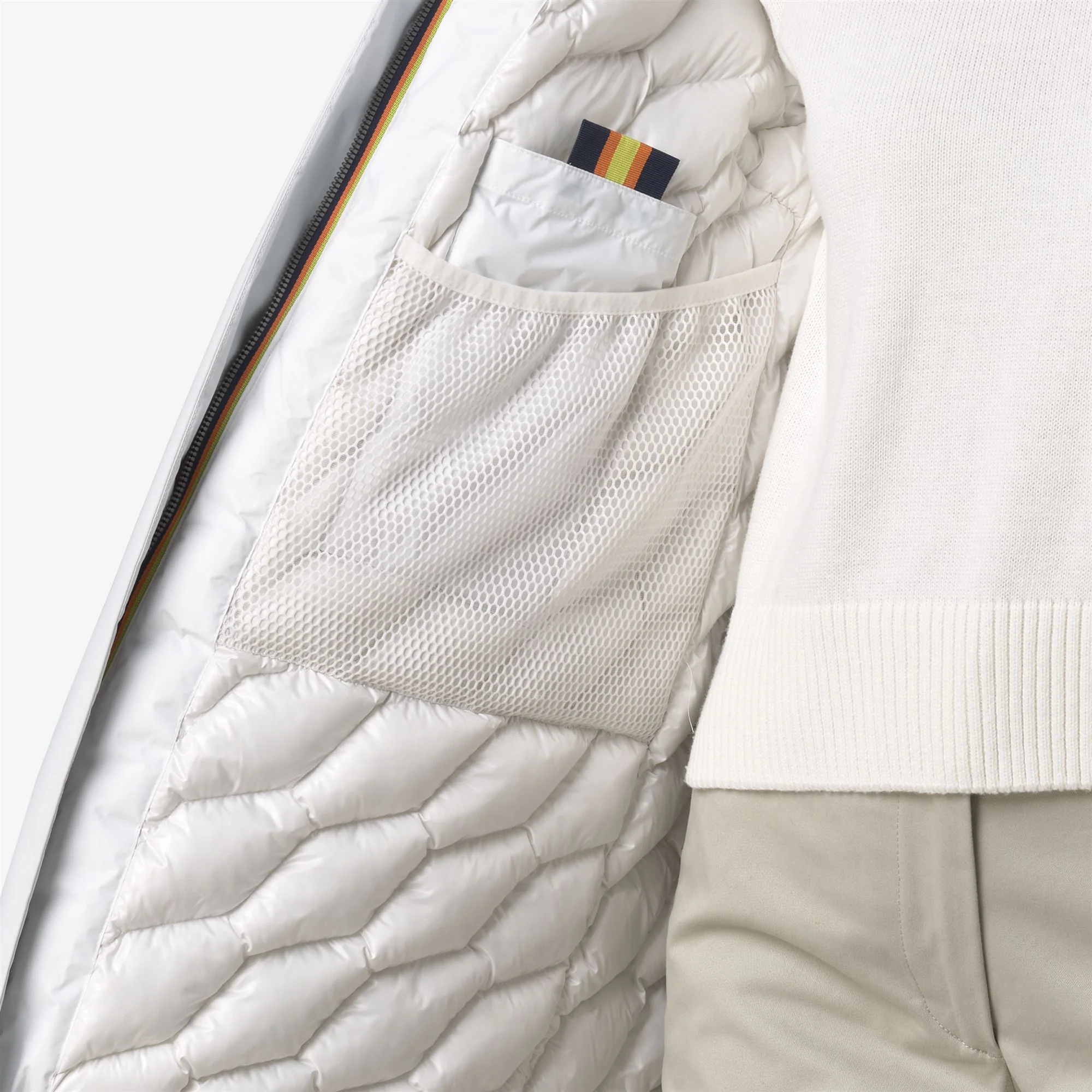 MATHIEL BONDED PADDED - Jackets - 3/4 LENGTH - Woman - WHITE GARDENIA COMBO - Image 3