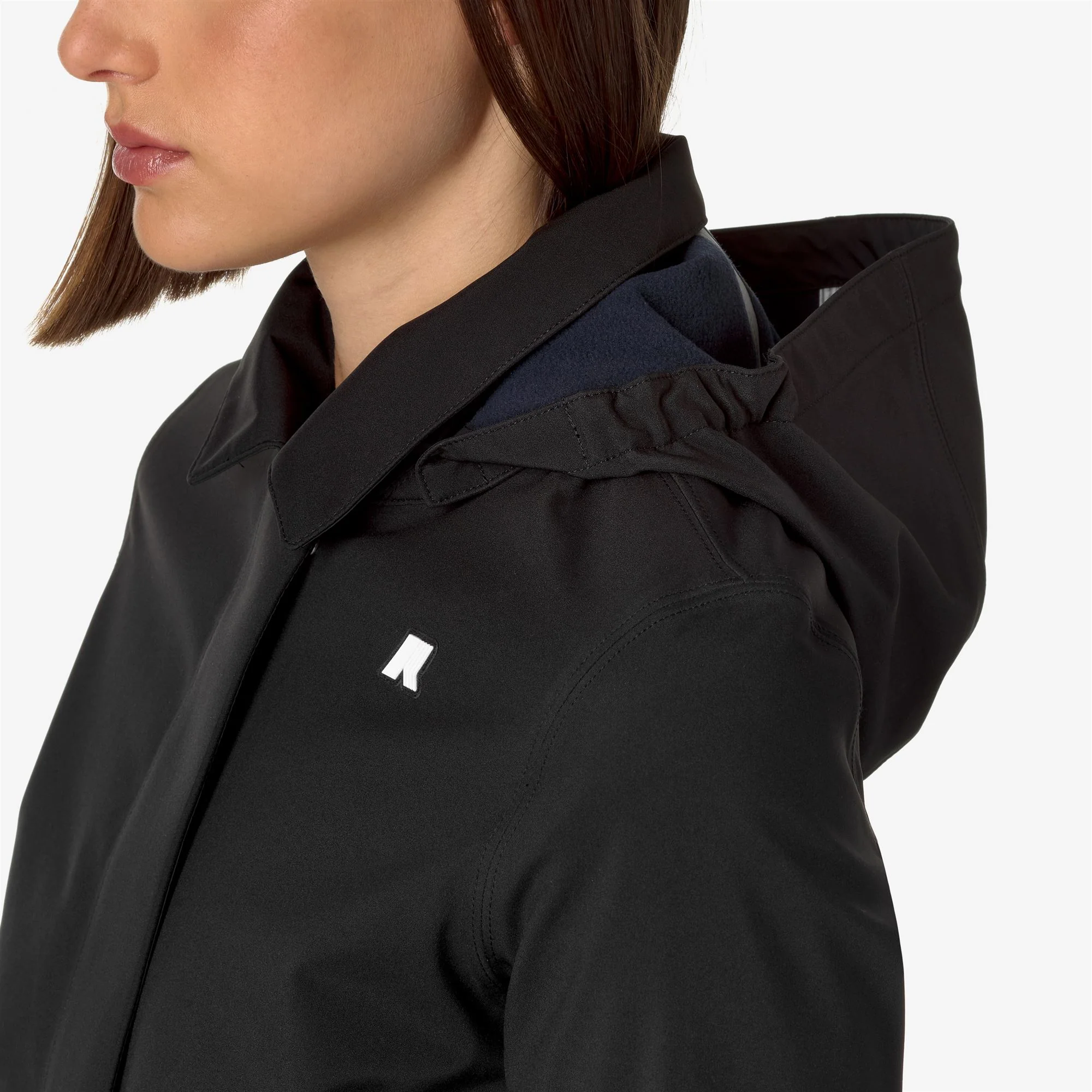 MATHY BONDED - Jackets - 3/4 LENGTH - Woman - BLACK-BLUE DEPTH - Image 2