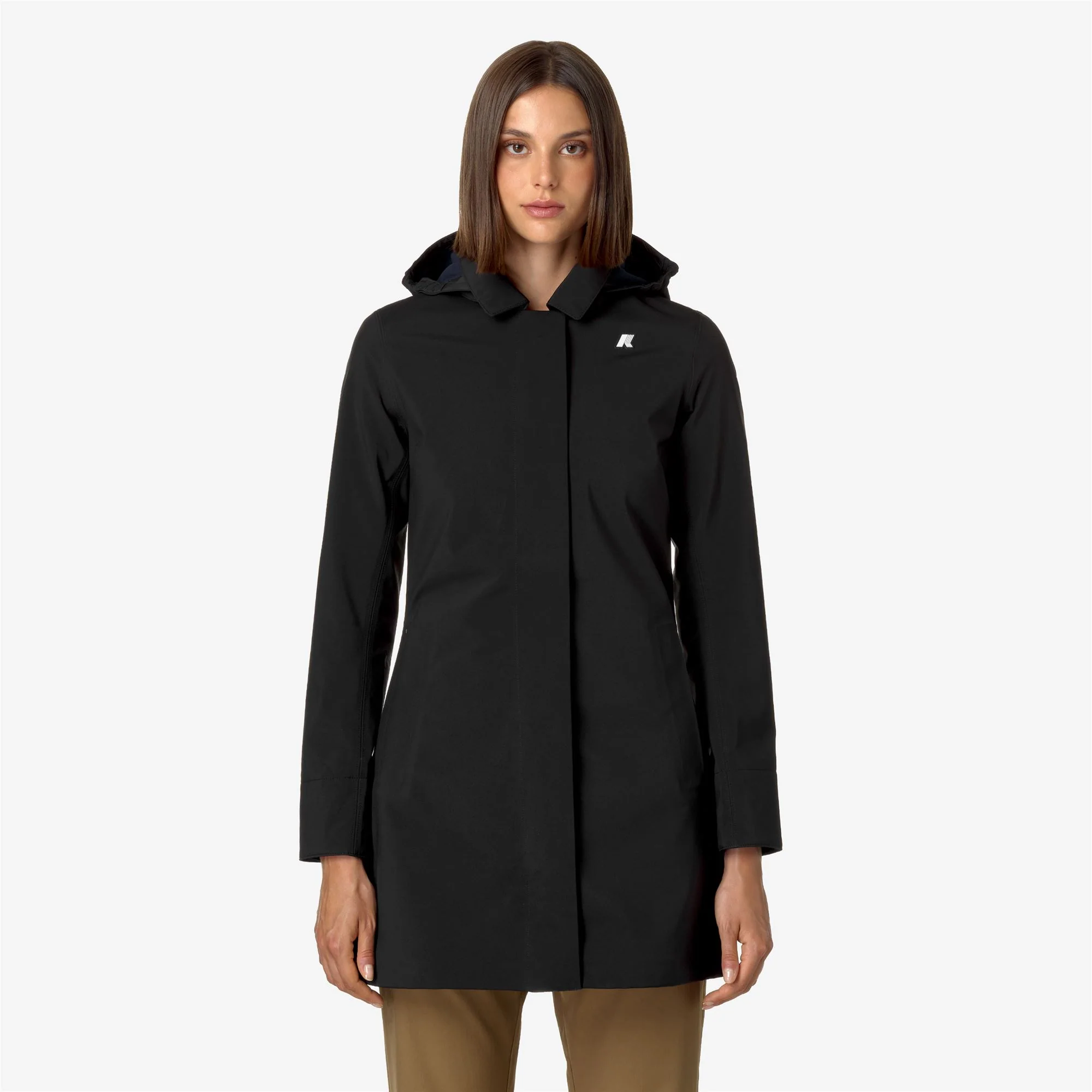 MATHY BONDED - Jackets - 3/4 LENGTH - Woman - BLACK-BLUE DEPTH - Image 3