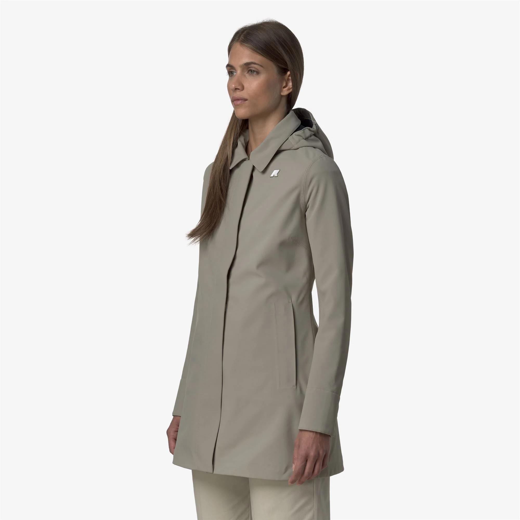 MATHY BONDED - Jackets - 3/4 LENGTH - Woman - GREEN OAK-BLUE DEPTH - Image 5