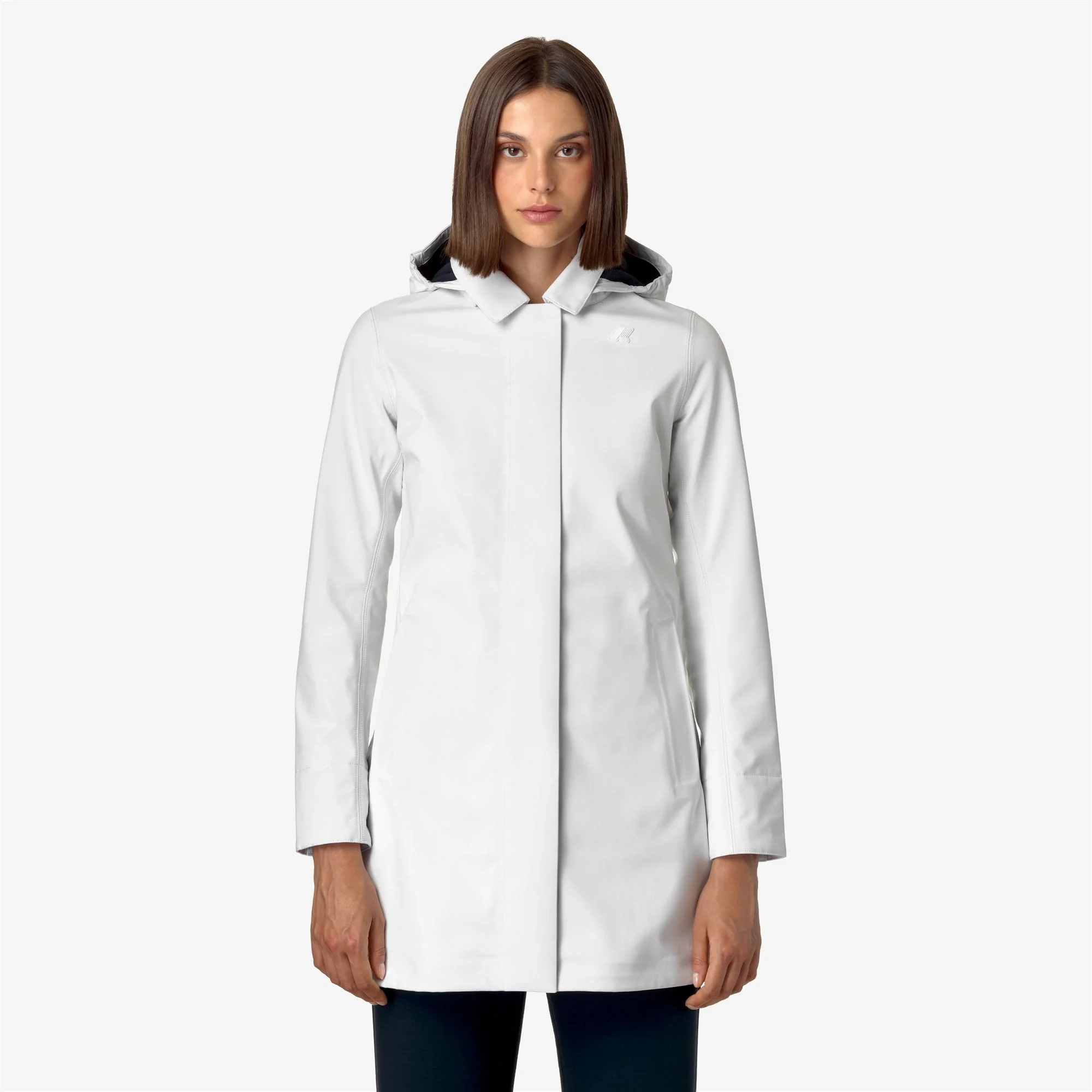 MATHY BONDED - Jackets - 3/4 LENGTH - Woman - WHITE G-BLUE D - Image 3