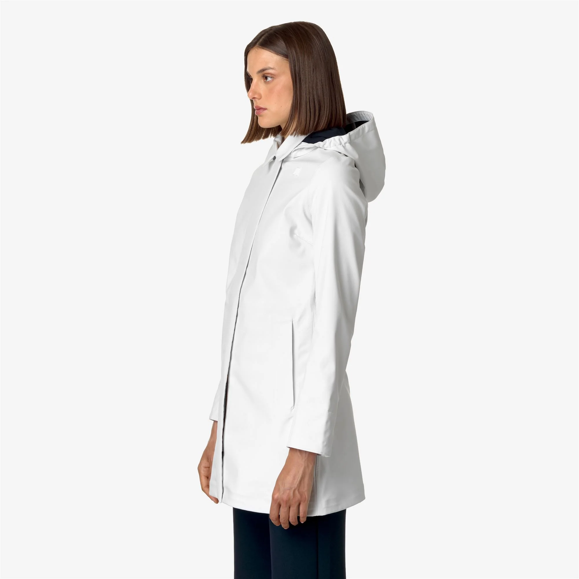 MATHY BONDED - Jackets - 3/4 LENGTH - Woman - WHITE G-BLUE D - Image 4