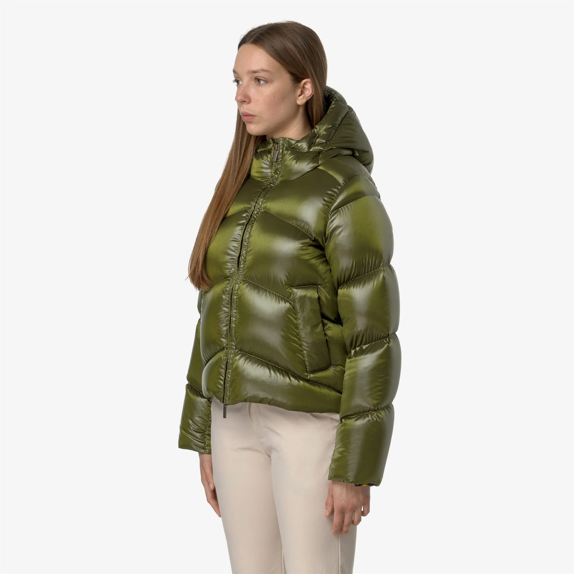 NINEV CRYSTAL CHINTZ THERMO HEAVY - Jackets - Short - Woman - GREEN MOSS CHINTZ - Image 4