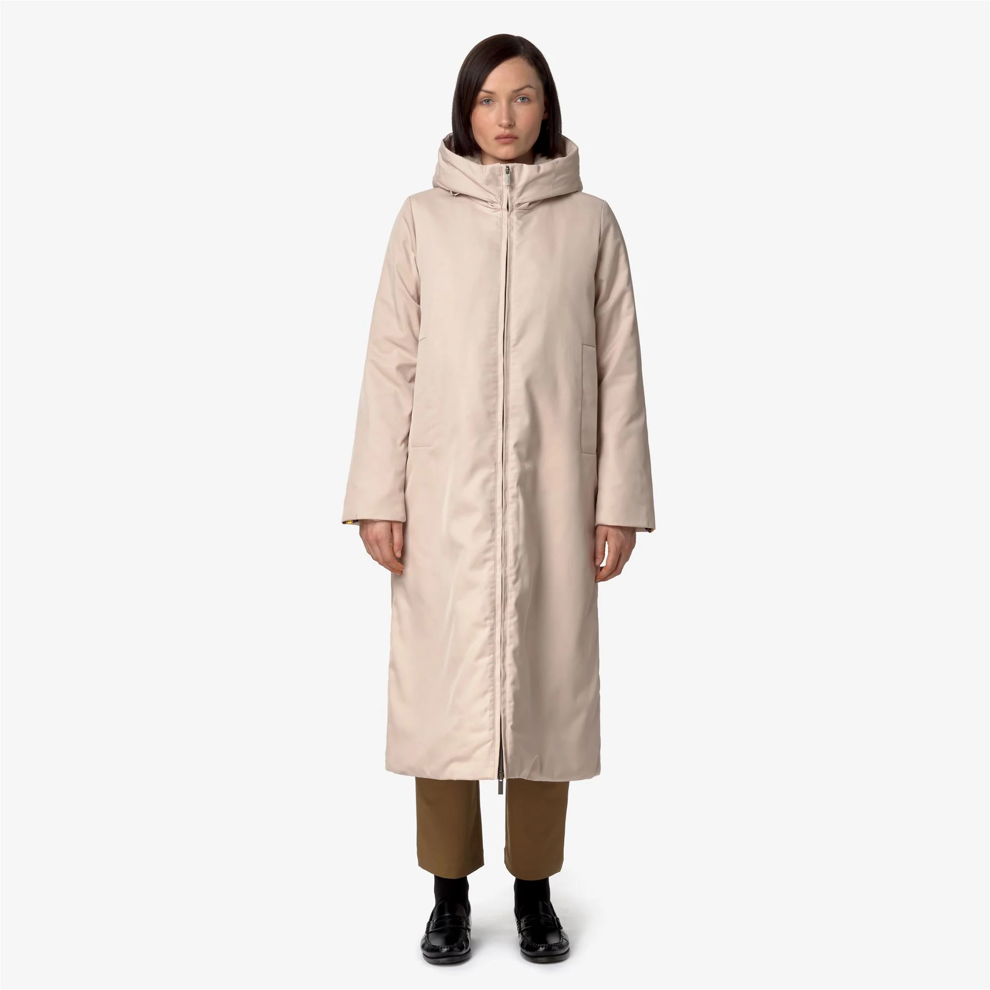 OLLER TWILL FUR - Jackets - Long - Woman - PINK TINT-NATURAL - Image 3