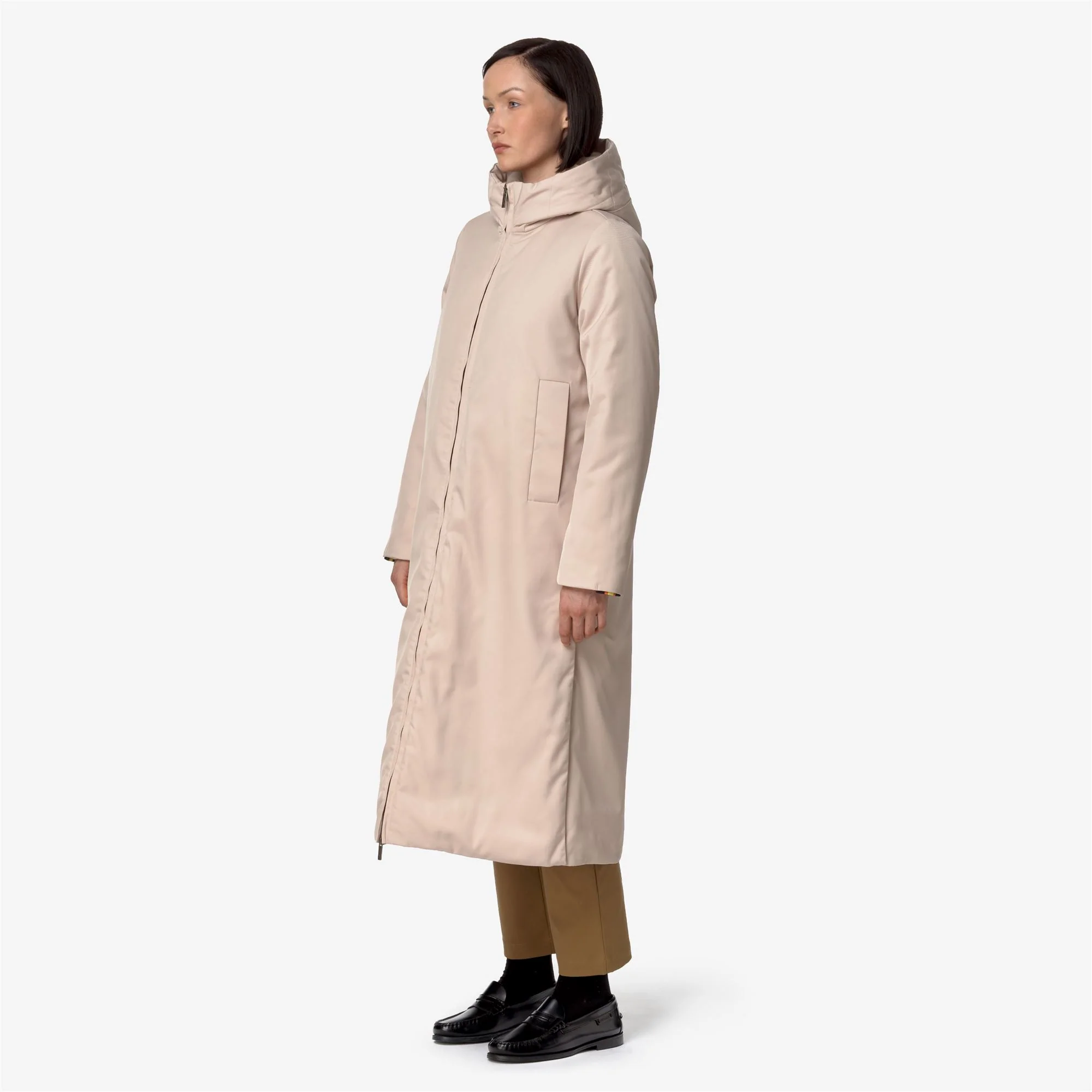 OLLER TWILL FUR - Jackets - Long - Woman - PINK TINT-NATURAL - Image 4