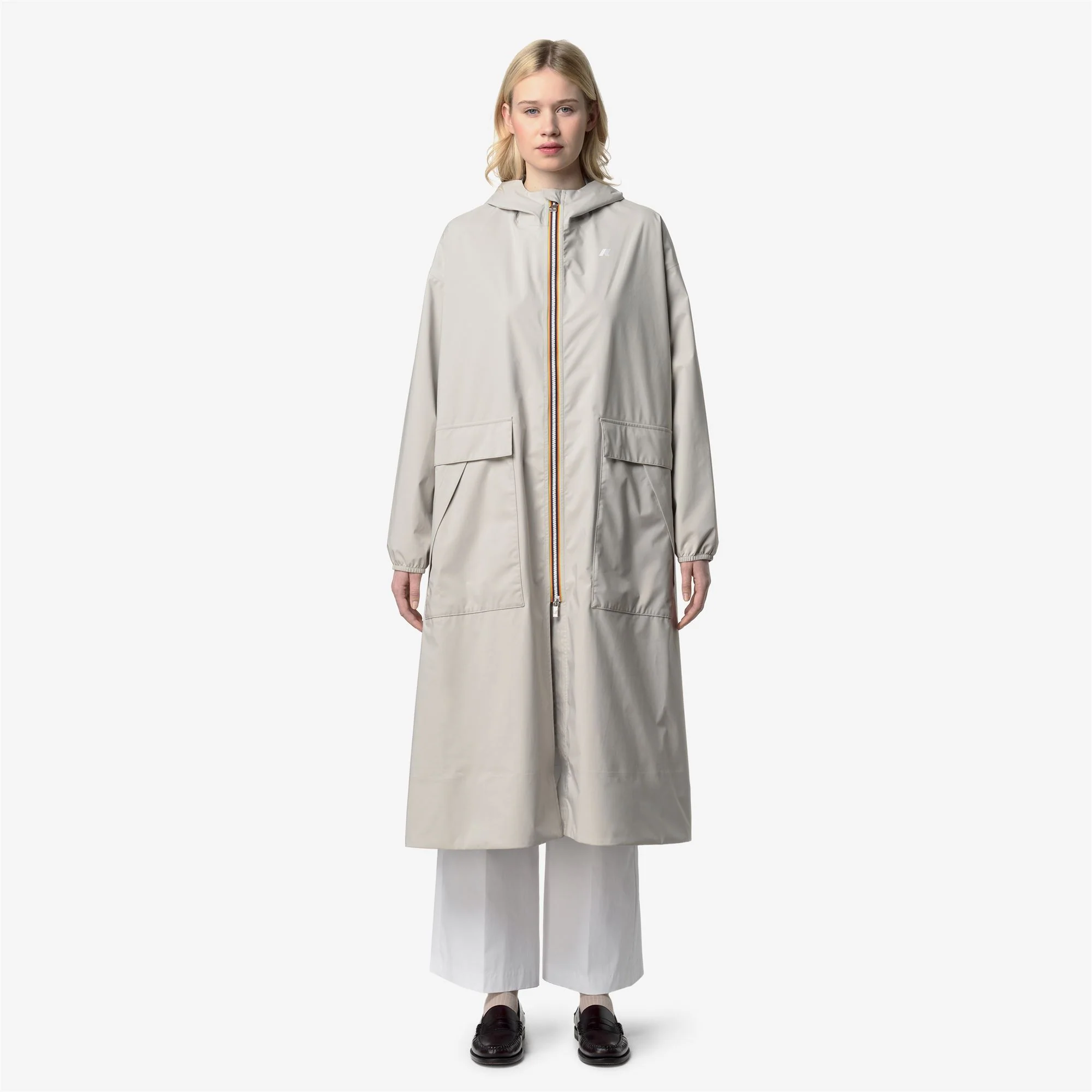 PERNILLA STRETCH DOT - Jackets - Long - Woman - BEIGE LT - Image 3