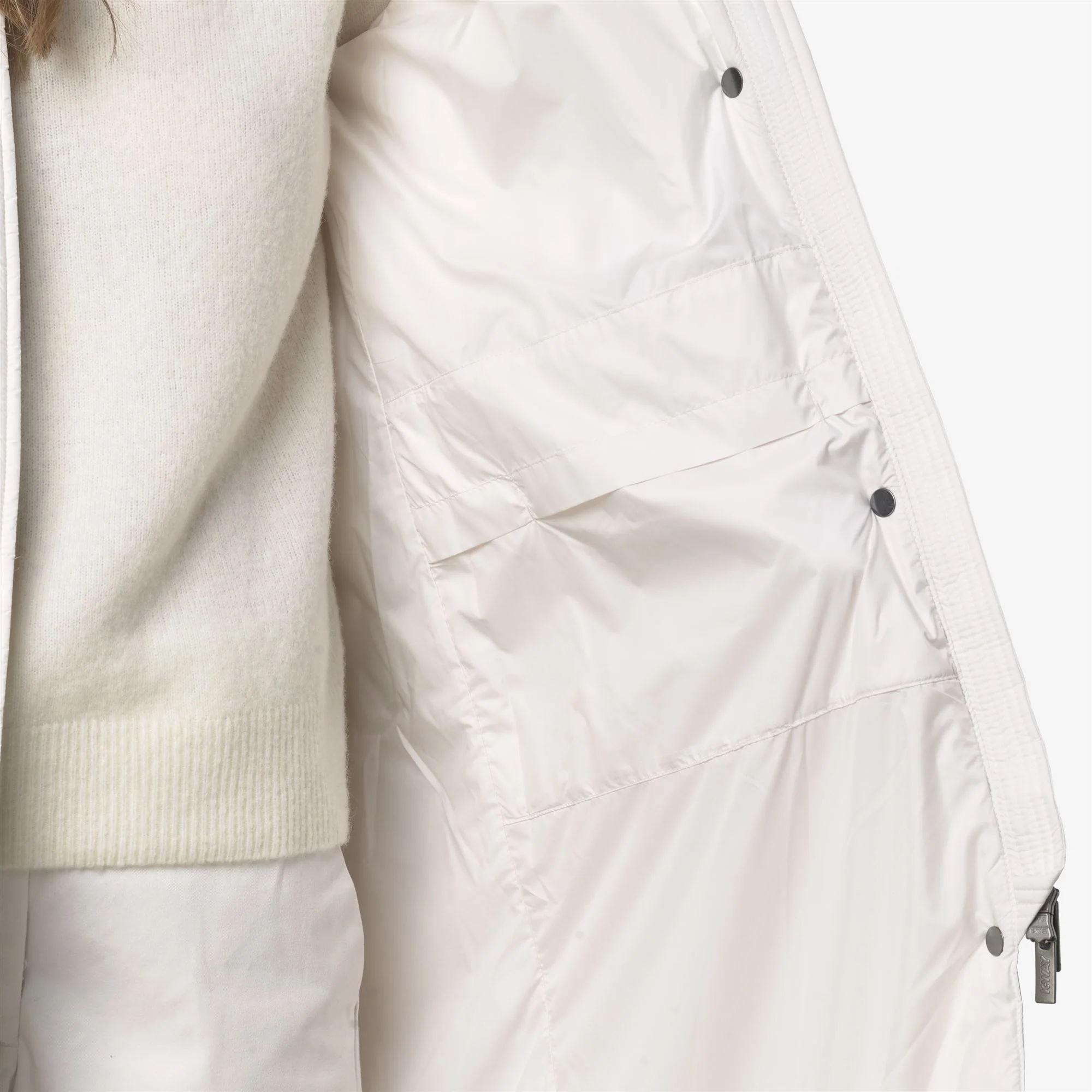 RUENNE THERMO MICROFIBER - Jackets - Long - Woman - WHITE GARDENIA COMBO - Image 2