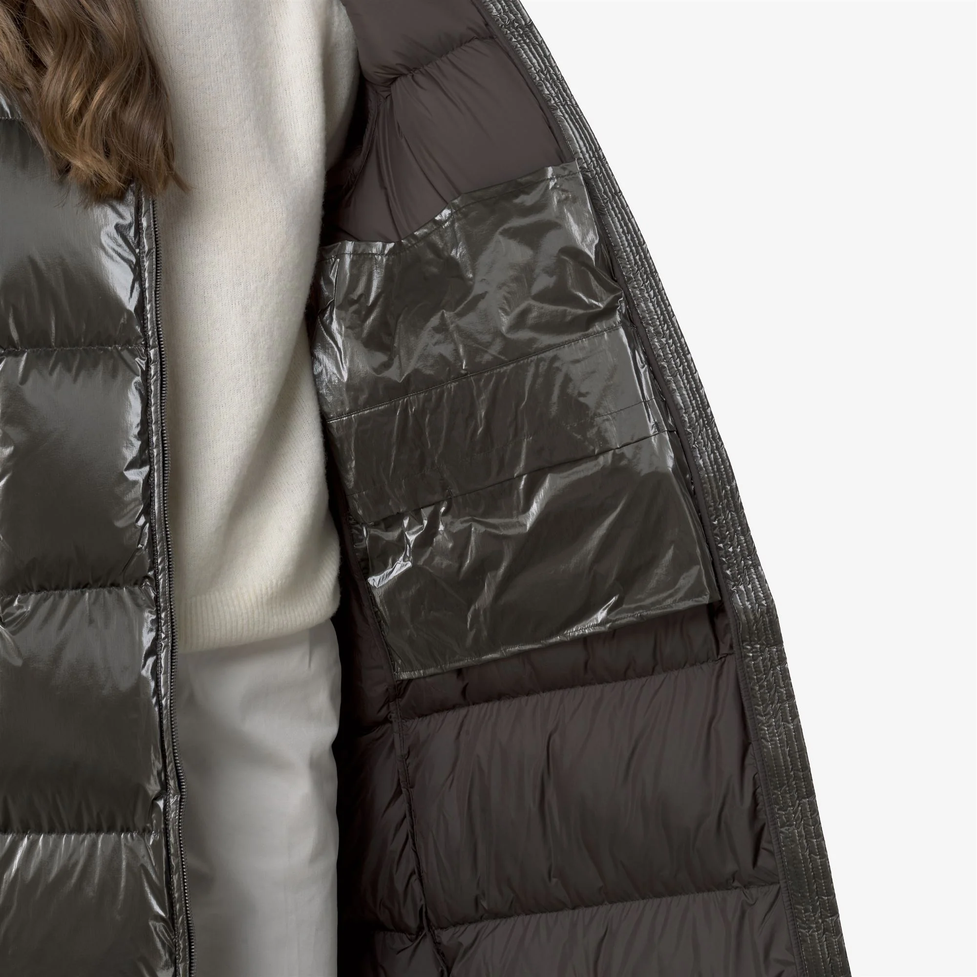 RUENNE THERMO PEARLY - Jackets - Long - Woman - BLACK OLIVE COMBO - Image 2