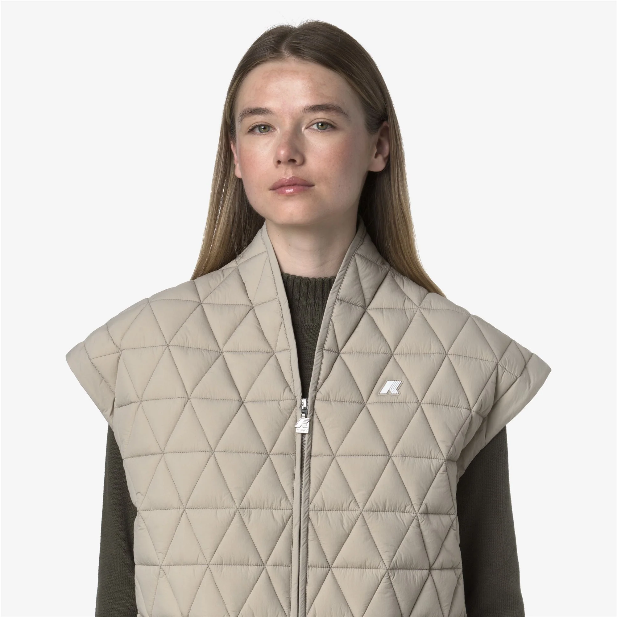 SALOIRE DIAMOND QUILTED WARM AF - Jackets - Vest - Woman - BEIGE CASHMERE - Image 2