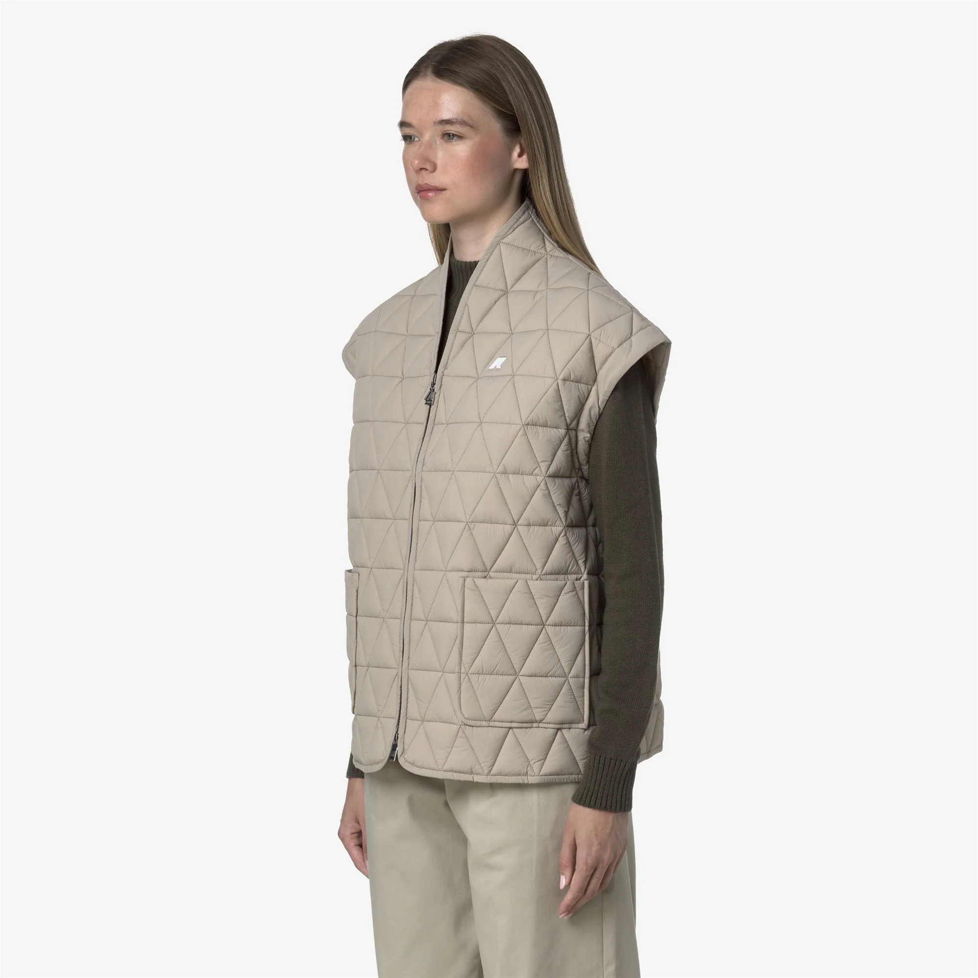 SALOIRE DIAMOND QUILTED WARM AF - Jackets - Vest - Woman - BEIGE CASHMERE - Image 4