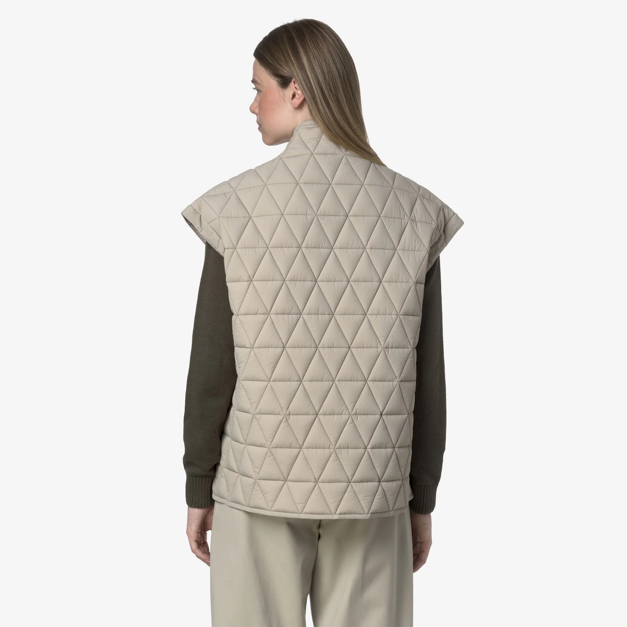 SALOIRE DIAMOND QUILTED WARM AF - Jackets - Vest - Woman - BEIGE CASHMERE - Image 5