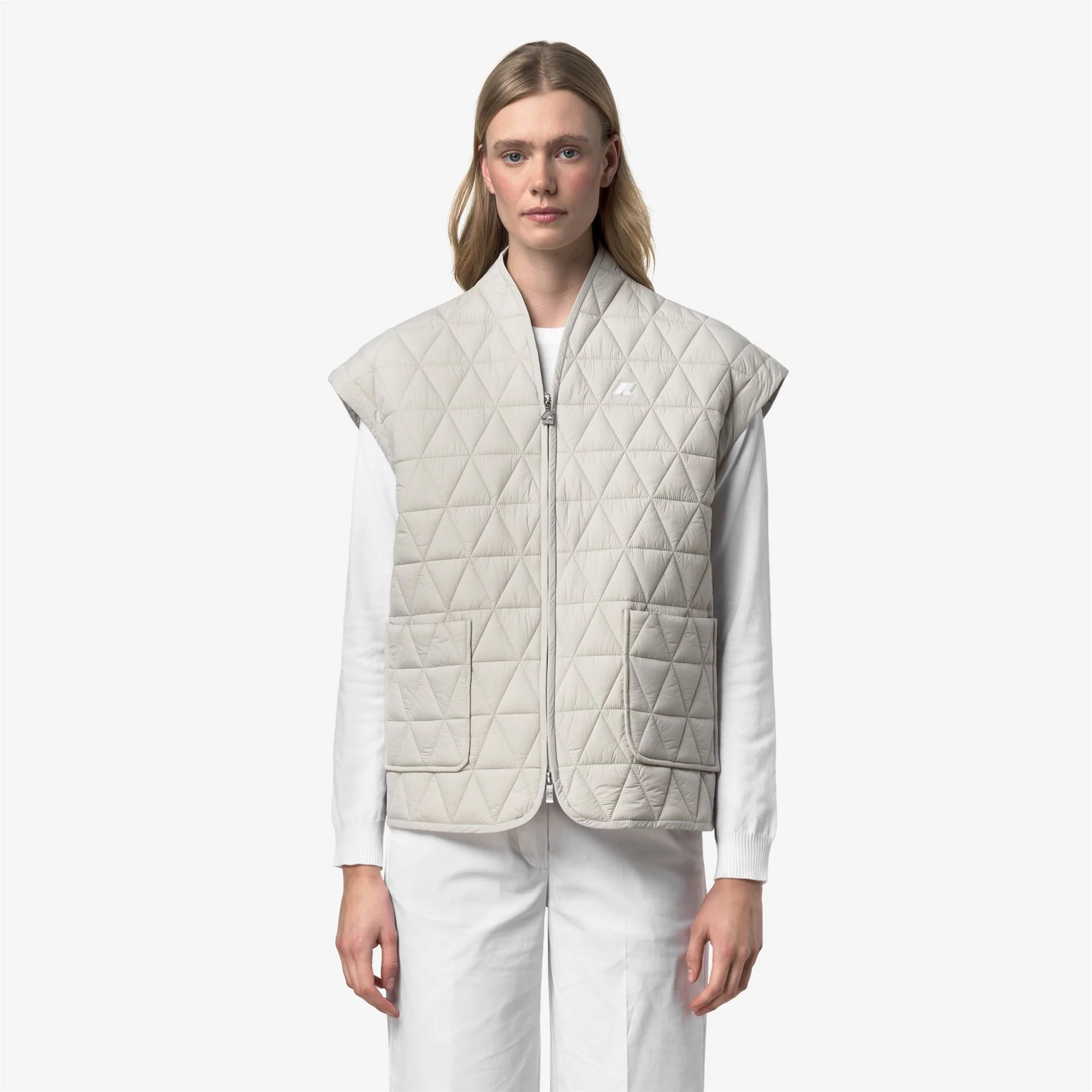 SALOIRE DIAMOND QUILTED WARM AF - Jackets - Vest - Woman - BEIGE LT - Image 3
