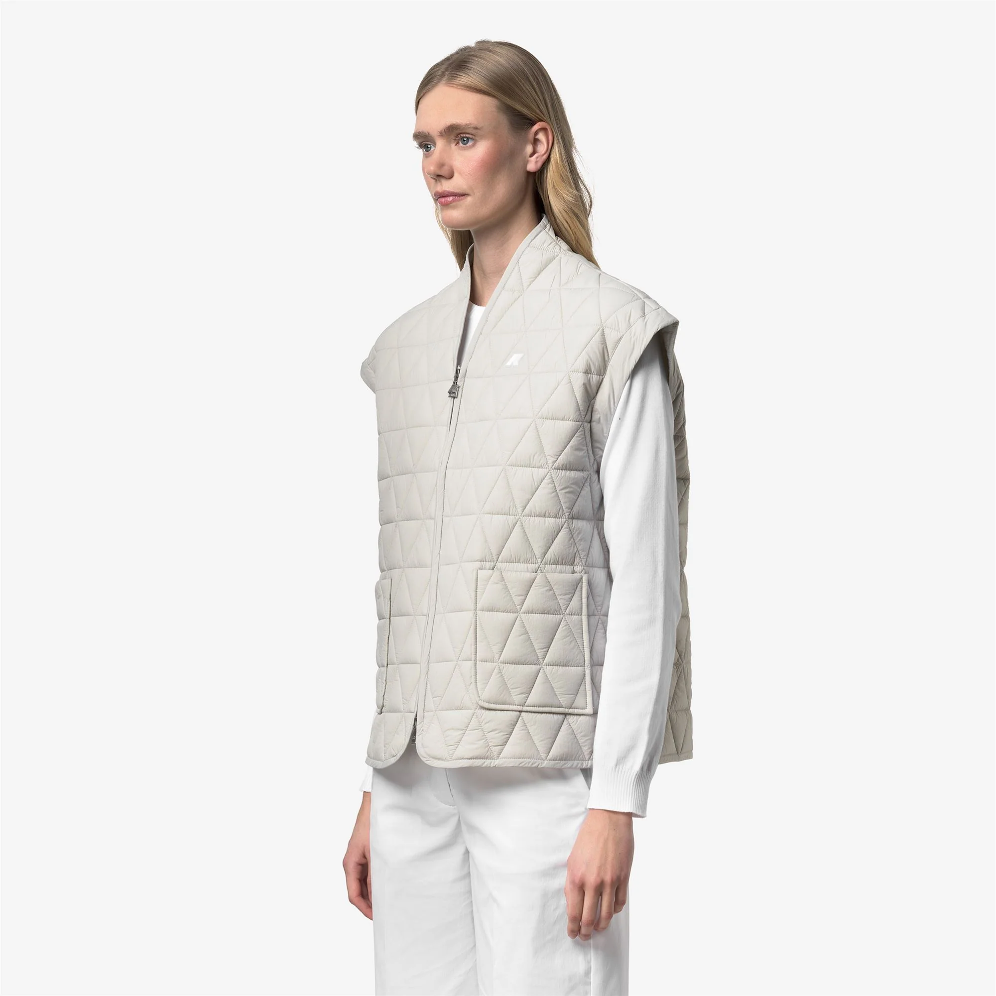SALOIRE DIAMOND QUILTED WARM AF - Jackets - Vest - Woman - BEIGE LT - Image 4