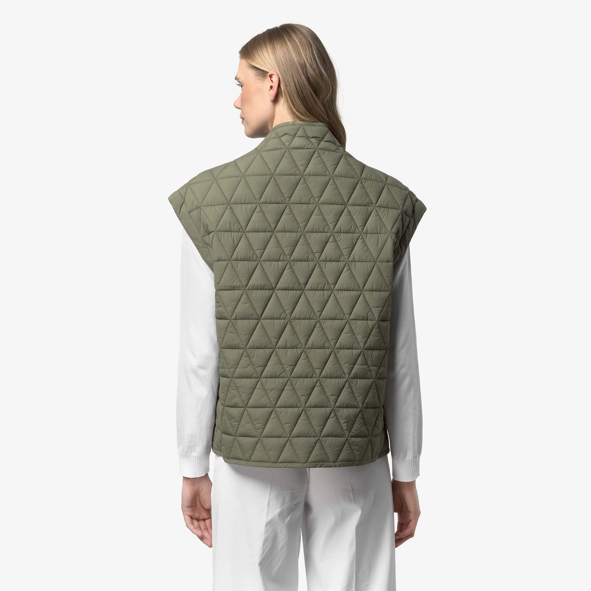 SALOIRE DIAMOND QUILTED WARM AF - Jackets - Vest - Woman - GREEN LICHEN - Image 5