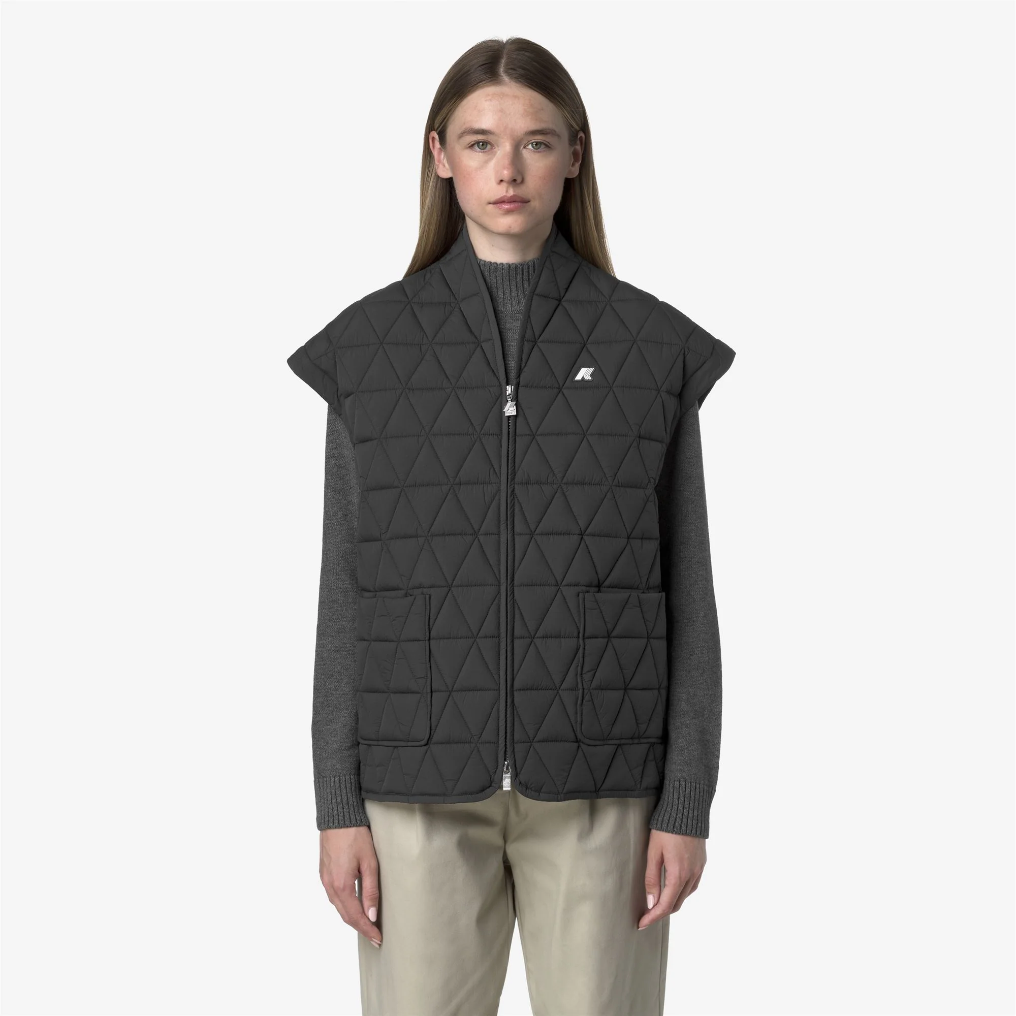 SALOIRE DIAMOND QUILTED WARM AF - Jackets - Vest - Woman - GREY SHADOW DK - Image 3