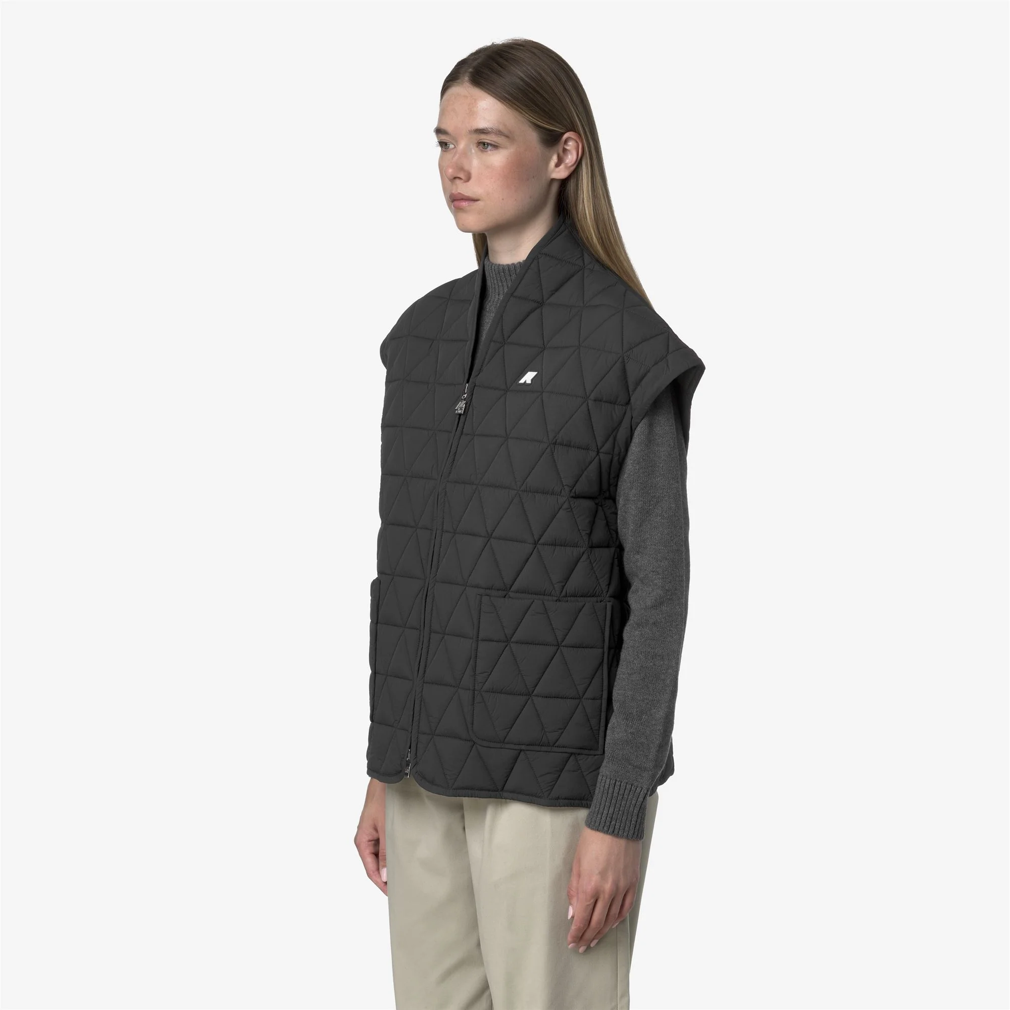 SALOIRE DIAMOND QUILTED WARM AF - Jackets - Vest - Woman - GREY SHADOW DK - Image 4