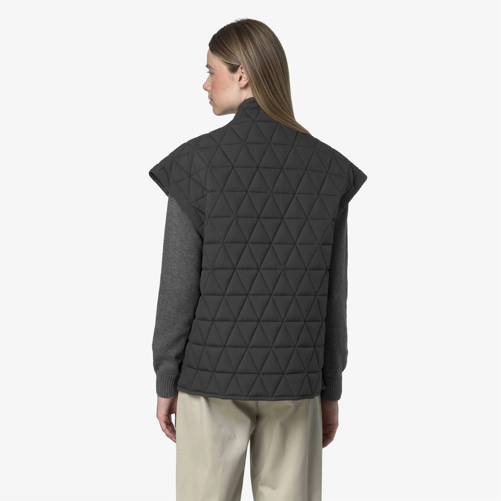SALOIRE DIAMOND QUILTED WARM AF - Jackets - Vest - Woman - GREY SHADOW DK - Image 5