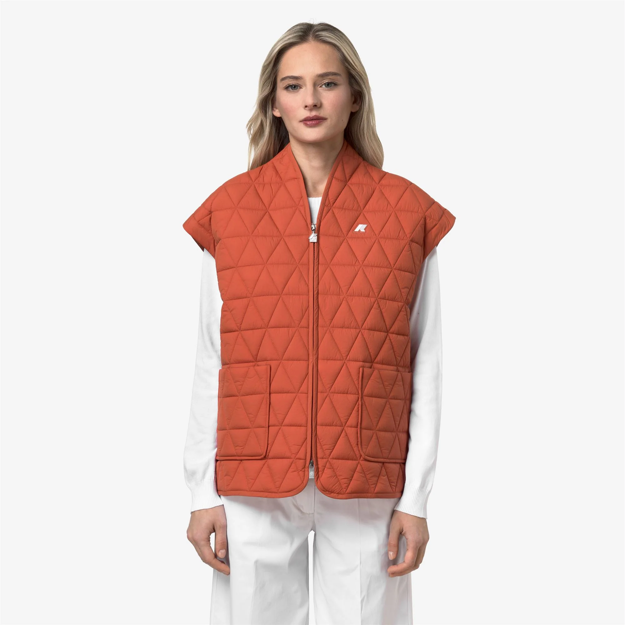 SALOIRE DIAMOND QUILTED WARM AF - Jackets - Vest - Woman - ORANGE BROWNISH - Image 3