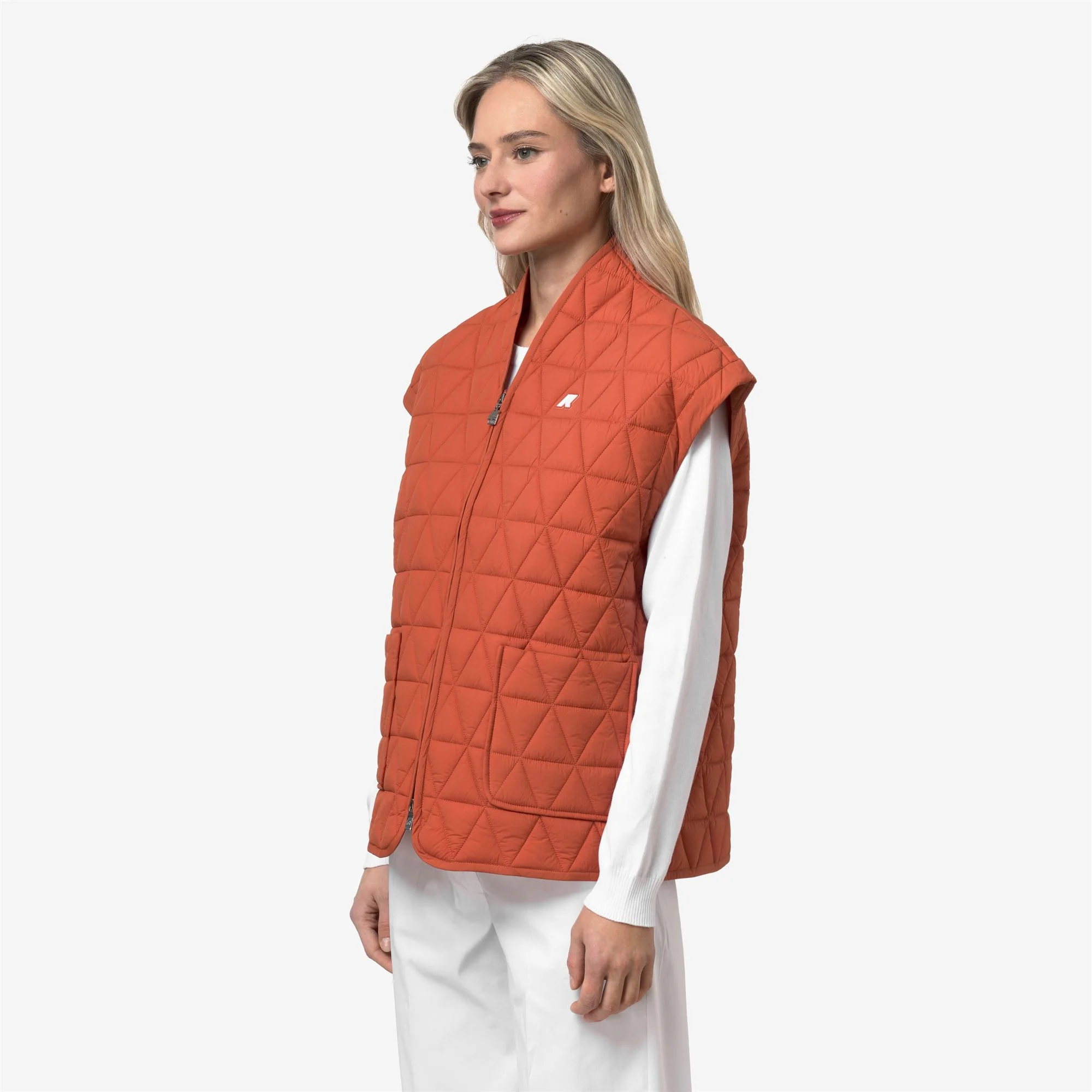 SALOIRE DIAMOND QUILTED WARM AF - Jackets - Vest - Woman - ORANGE BROWNISH - Image 4