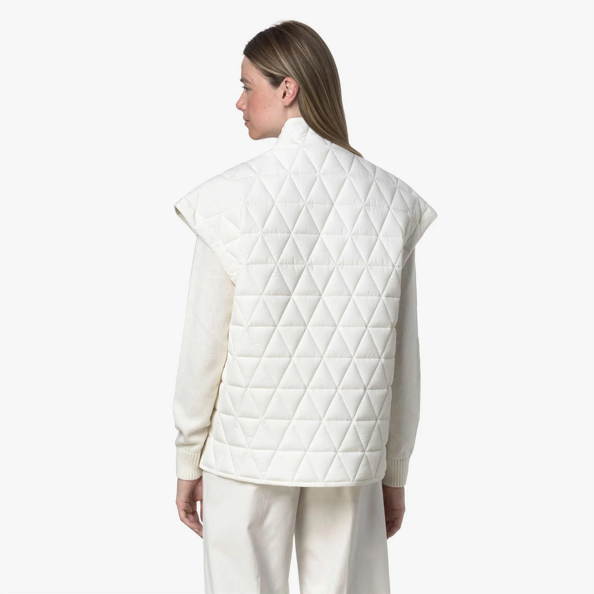 SALOIRE DIAMOND QUILTED WARM AF - Jackets - Vest - Woman - WHITE GARDENIA - Image 5