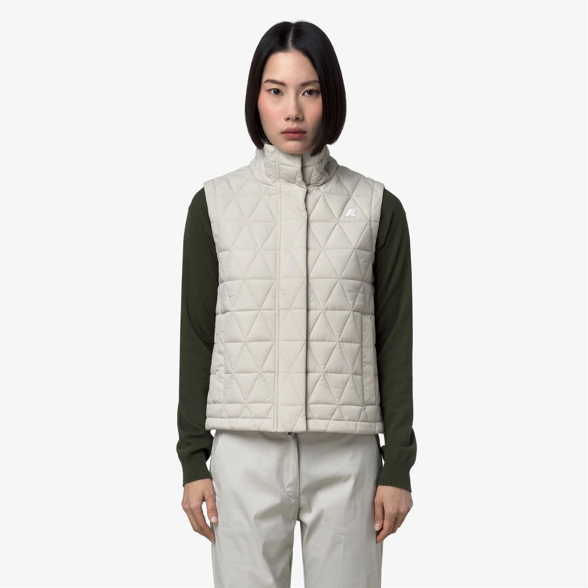 SATINE DIAMOND QUILTED WARM - Jackets - Vest - Woman - BEIGE LT - Image 3