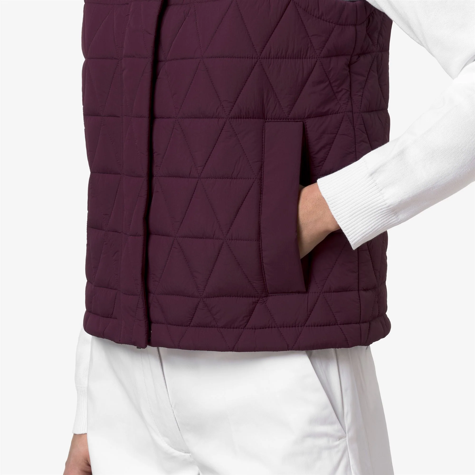 SATINE DIAMOND QUILTED WARM - Jackets - Vest - Woman - VIOLET MAUVE WINE - Image 2