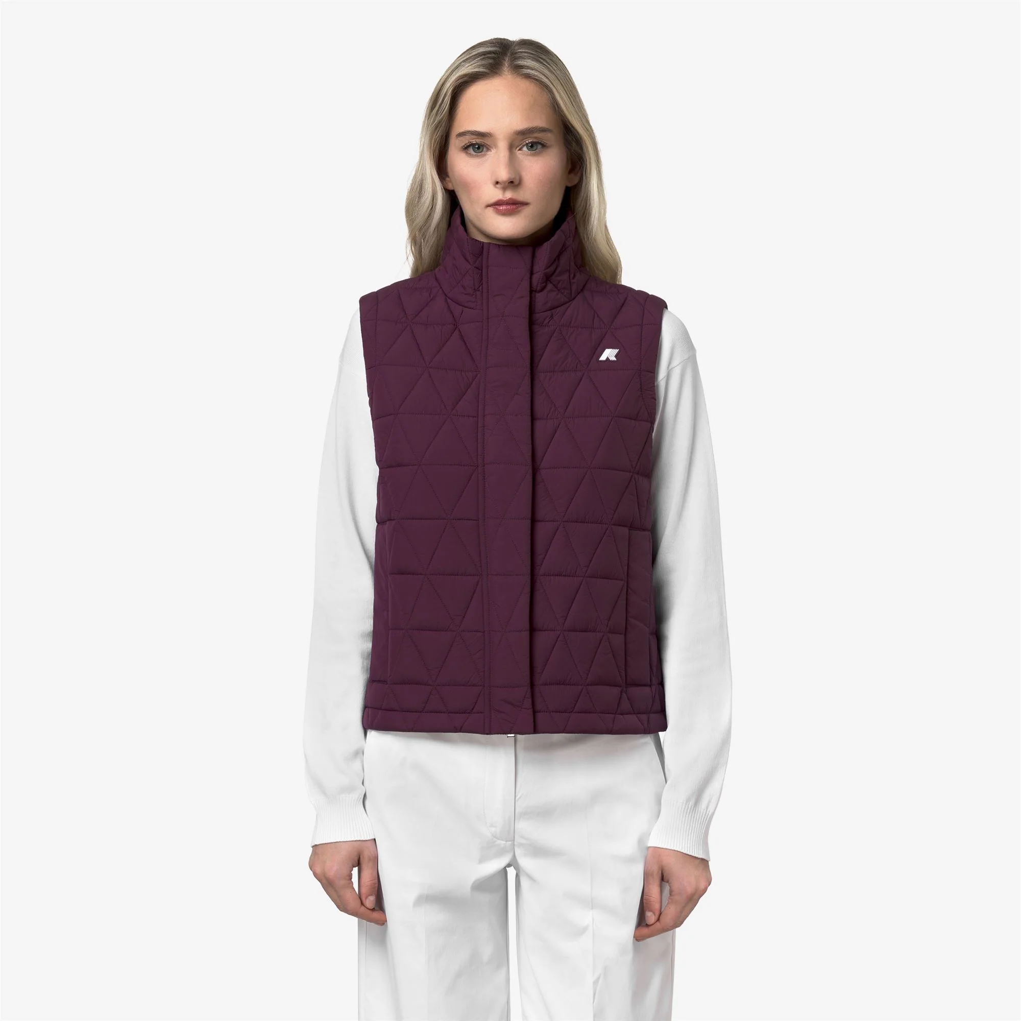 SATINE DIAMOND QUILTED WARM - Jackets - Vest - Woman - VIOLET MAUVE WINE - Image 3