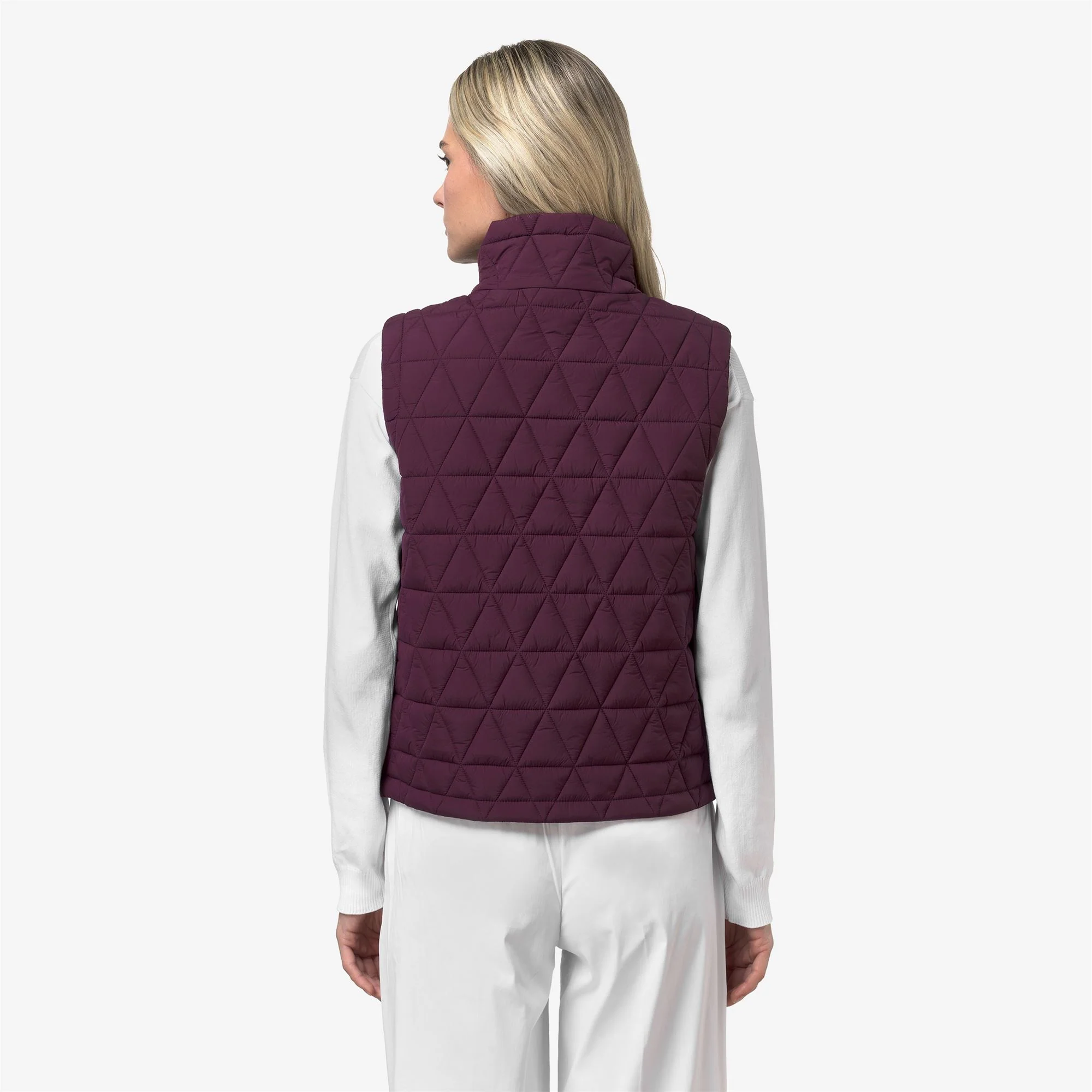SATINE DIAMOND QUILTED WARM - Jackets - Vest - Woman - VIOLET MAUVE WINE - Image 5