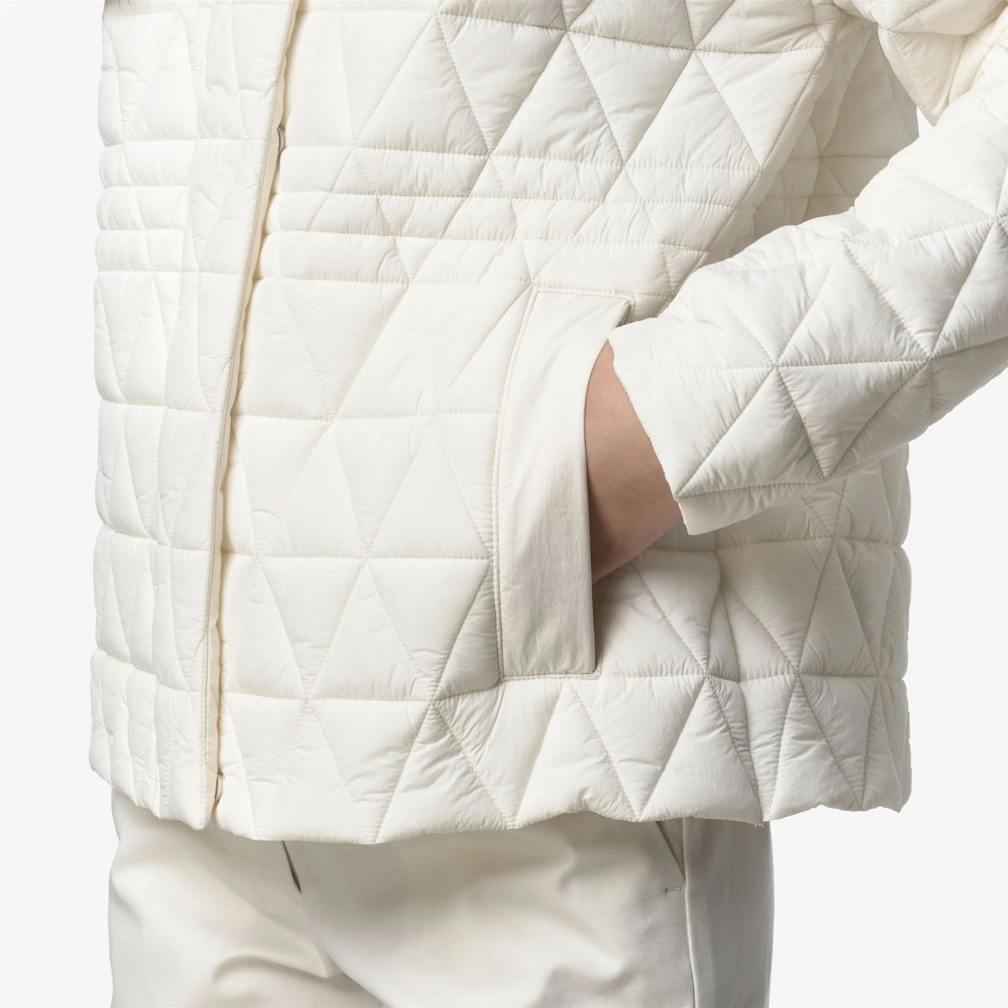 SELENE DIAMOND QUILTED WARM - Jackets - Mid - Woman - WHITE GARDENIA - Image 2