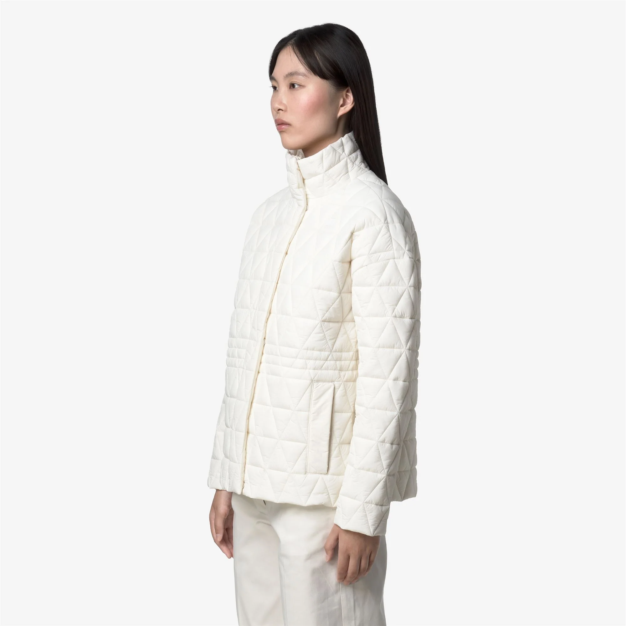 SELENE DIAMOND QUILTED WARM - Jackets - Mid - Woman - WHITE GARDENIA - Image 4