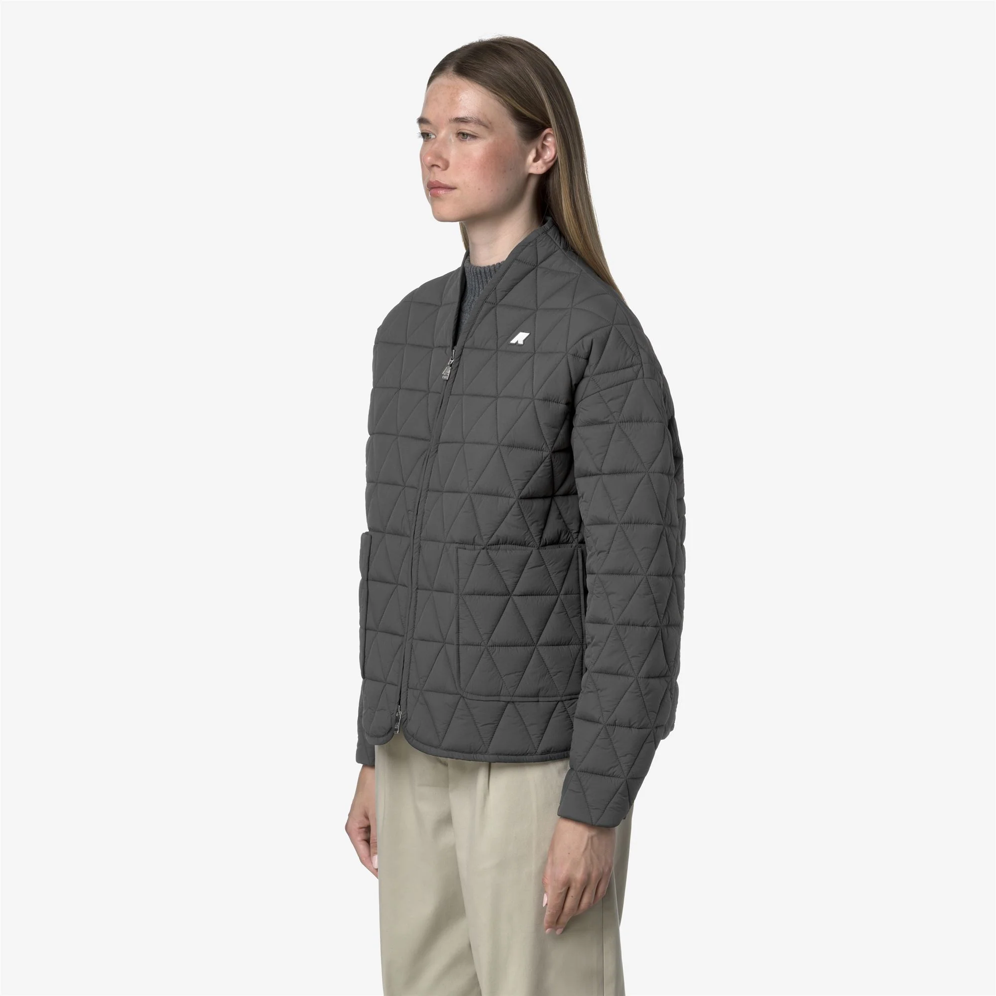 SELIME DIAMOND QUILTED WARM AF - Jackets - Mid - Woman - GREY SHADOW DK - Image 4
