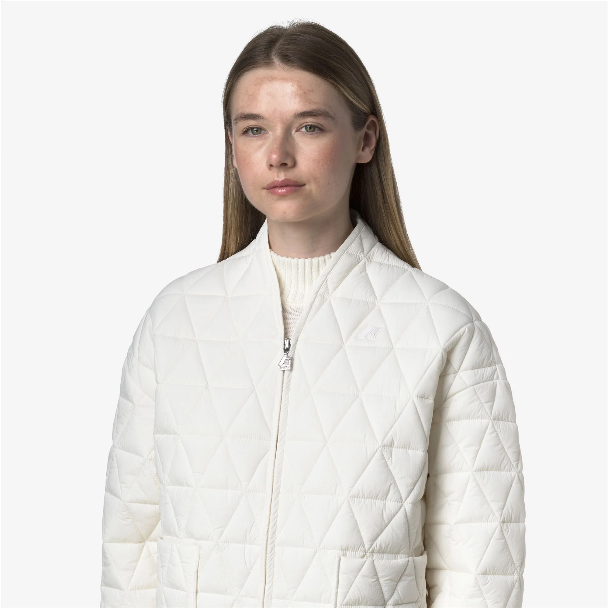 SELIME DIAMOND QUILTED WARM AF - Jackets - Mid - Woman - WHITE GARDENIA - Image 2