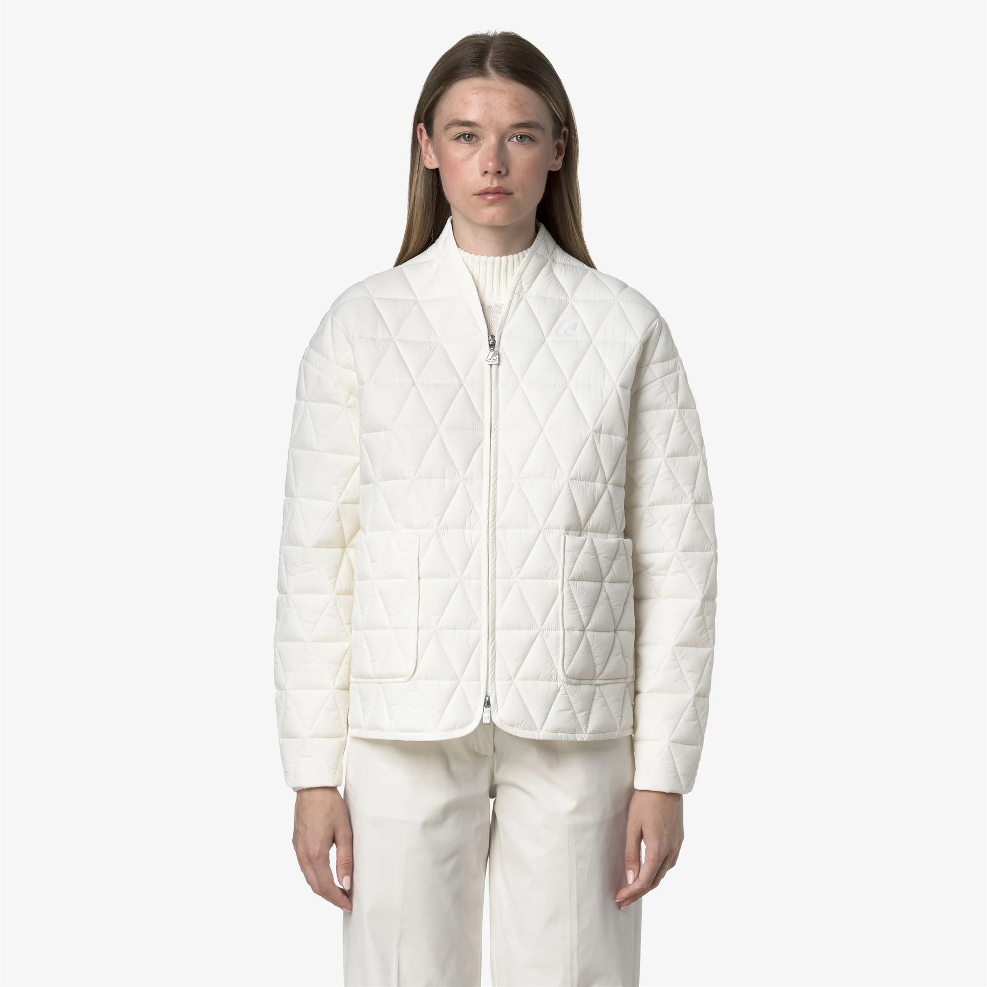 SELIME DIAMOND QUILTED WARM AF - Jackets - Mid - Woman - WHITE GARDENIA - Image 3