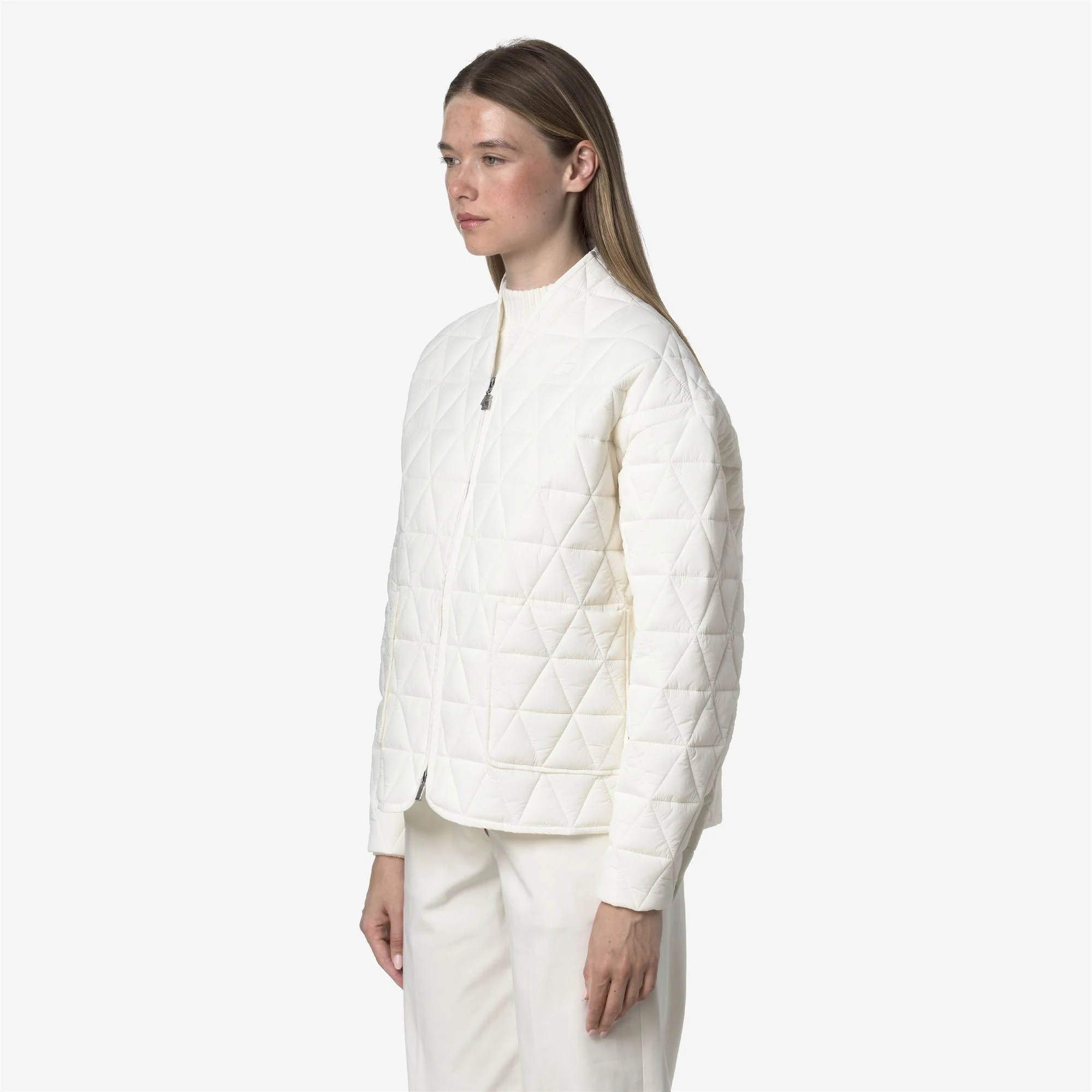 SELIME DIAMOND QUILTED WARM AF - Jackets - Mid - Woman - WHITE GARDENIA - Image 4