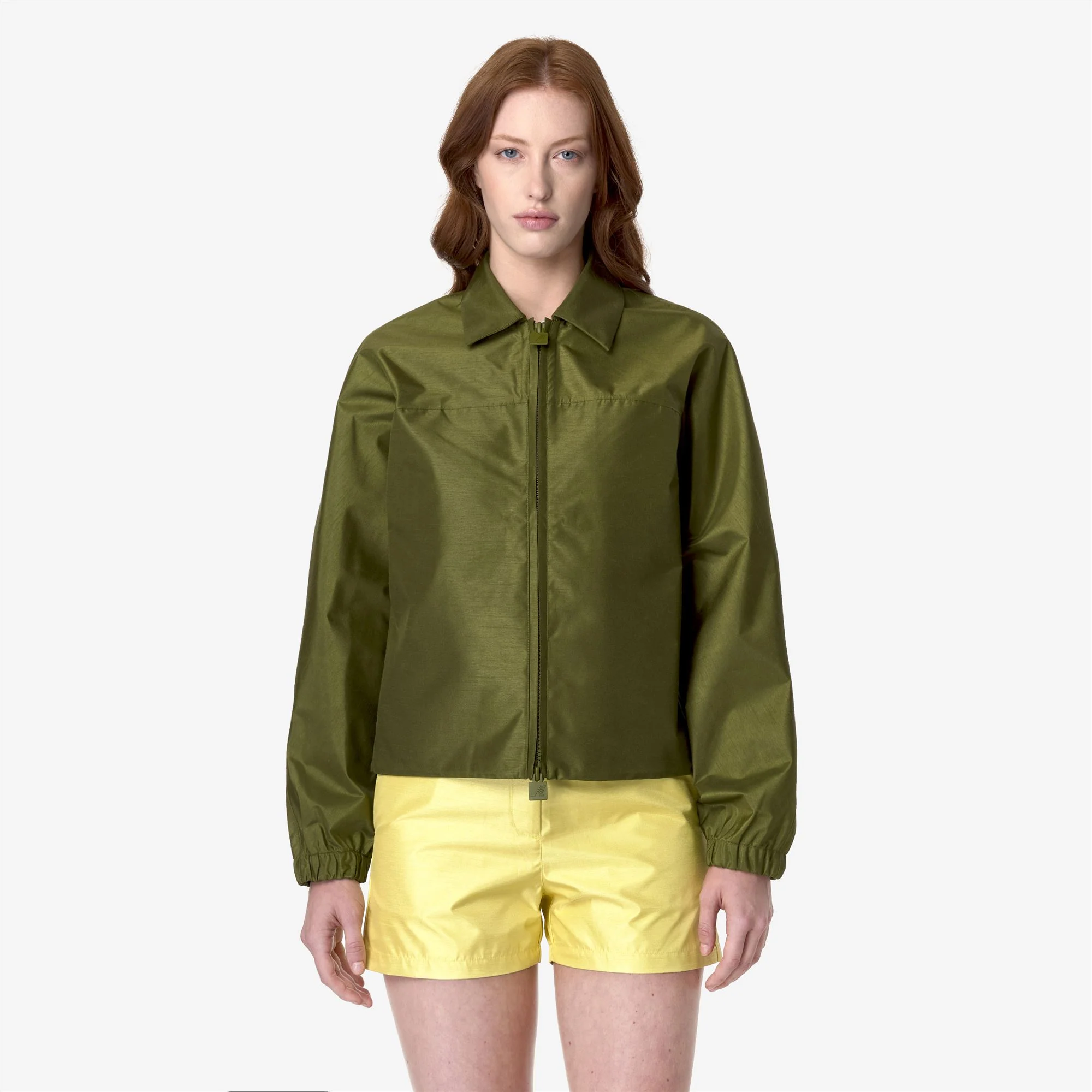 SOISIR SHANTUNG - LIKE 2L - Jackets - Short - Woman - GREEN SPHAGNUM SHANTUNG - Image 3