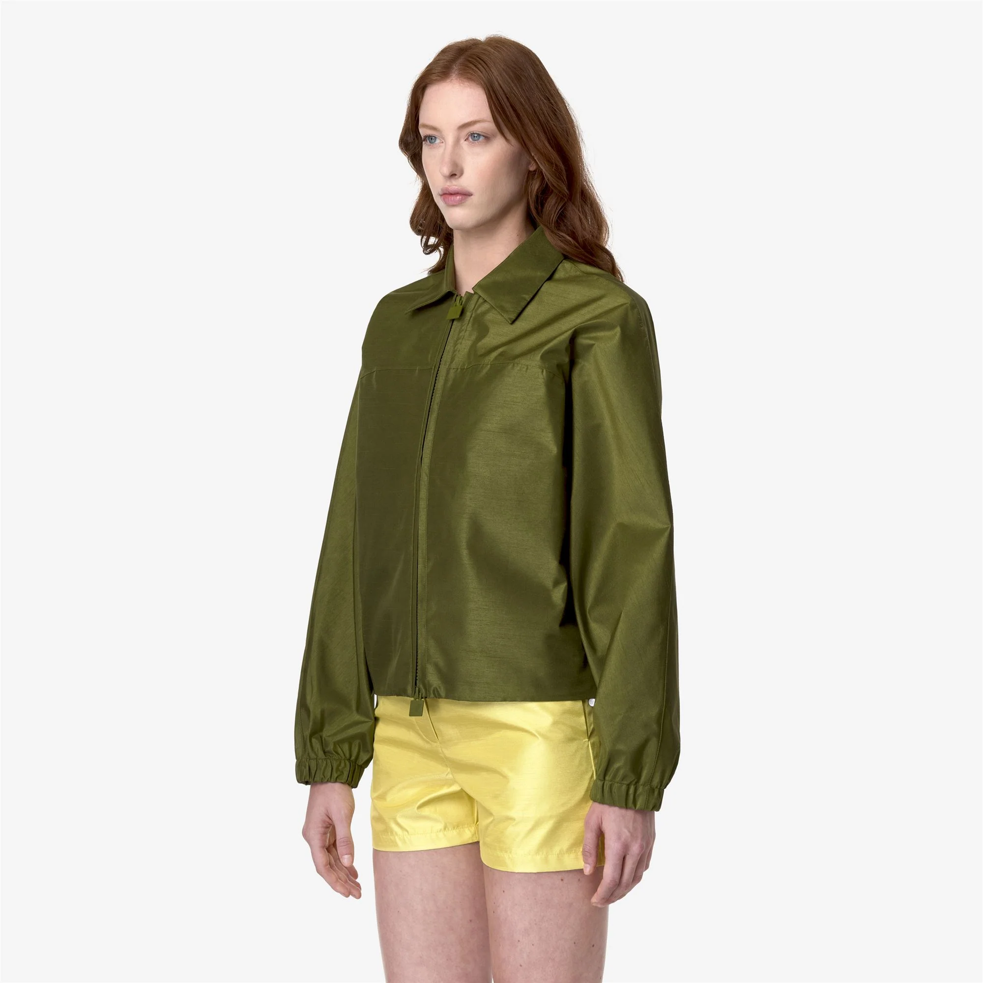 SOISIR SHANTUNG - LIKE 2L - Jackets - Short - Woman - GREEN SPHAGNUM SHANTUNG - Image 4