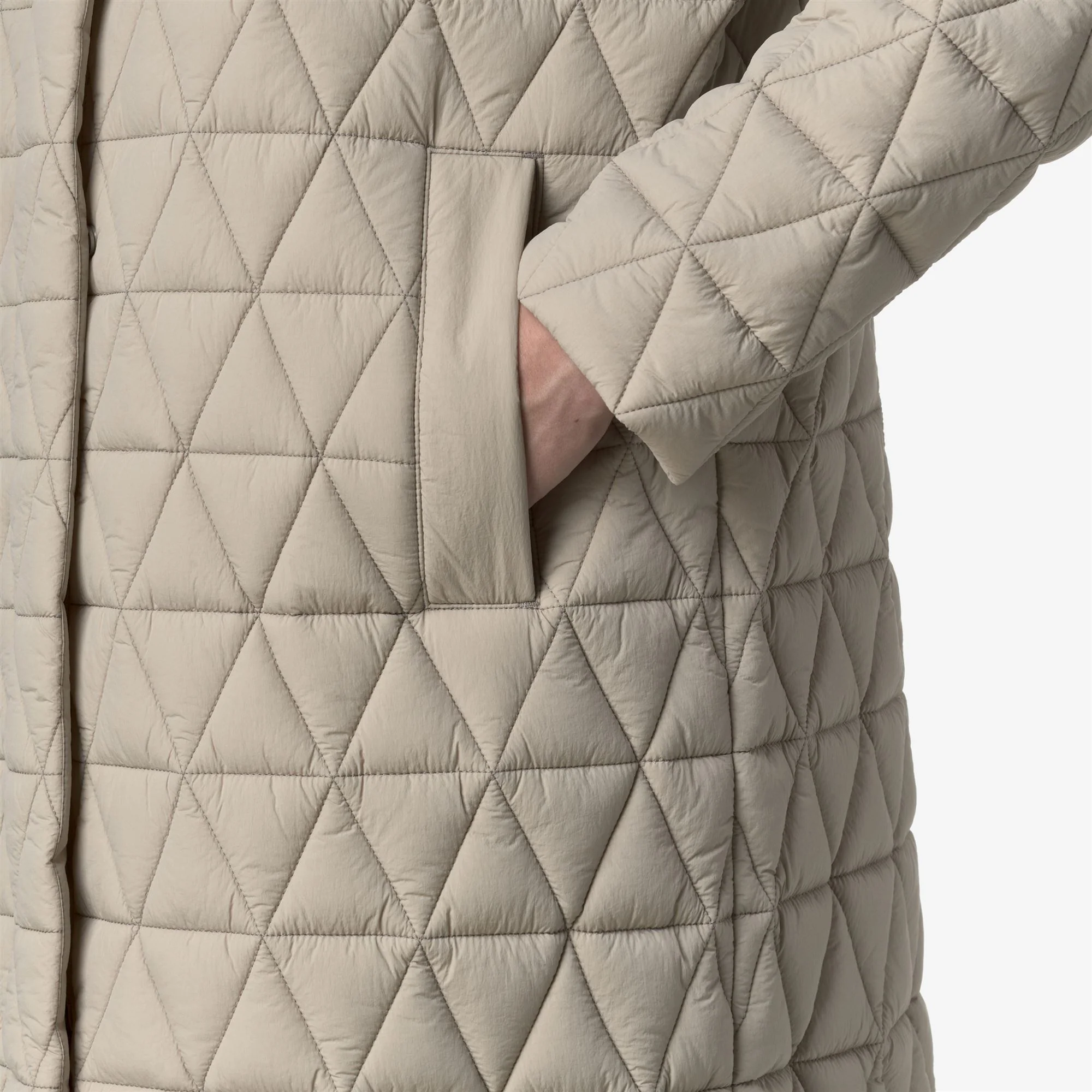SONJA DIAMOND QUILTED WARM - Jackets - Long - Woman - BEIGE CASHMERE - Image 2