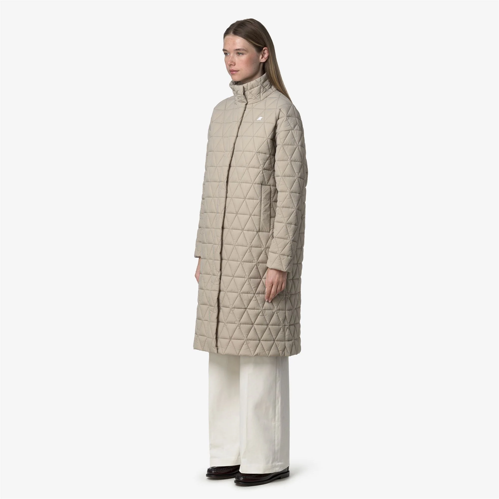 SONJA DIAMOND QUILTED WARM - Jackets - Long - Woman - BEIGE CASHMERE - Image 4