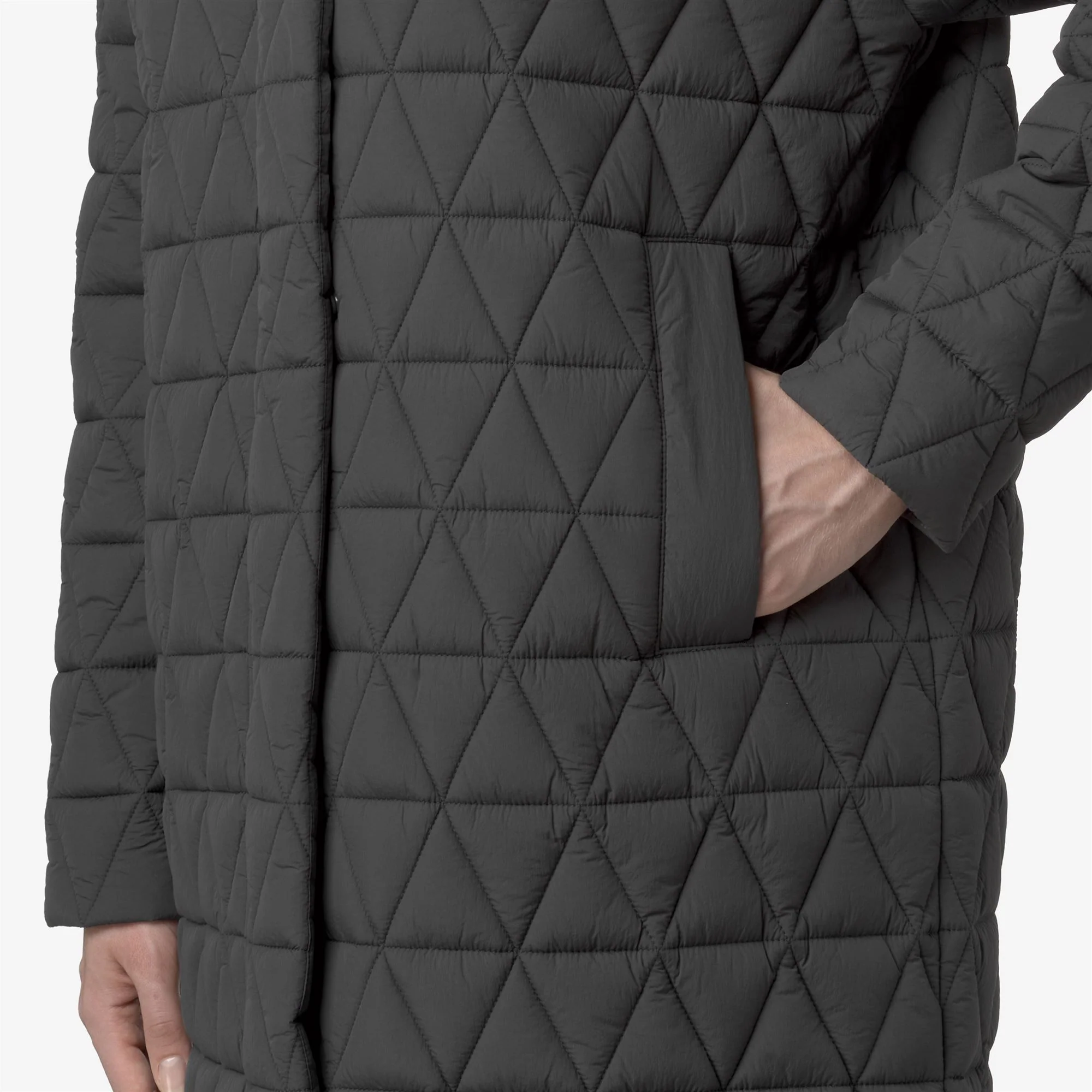 SONJA DIAMOND QUILTED WARM - Jackets - Long - Woman - GREY SHADOW DK - Image 2