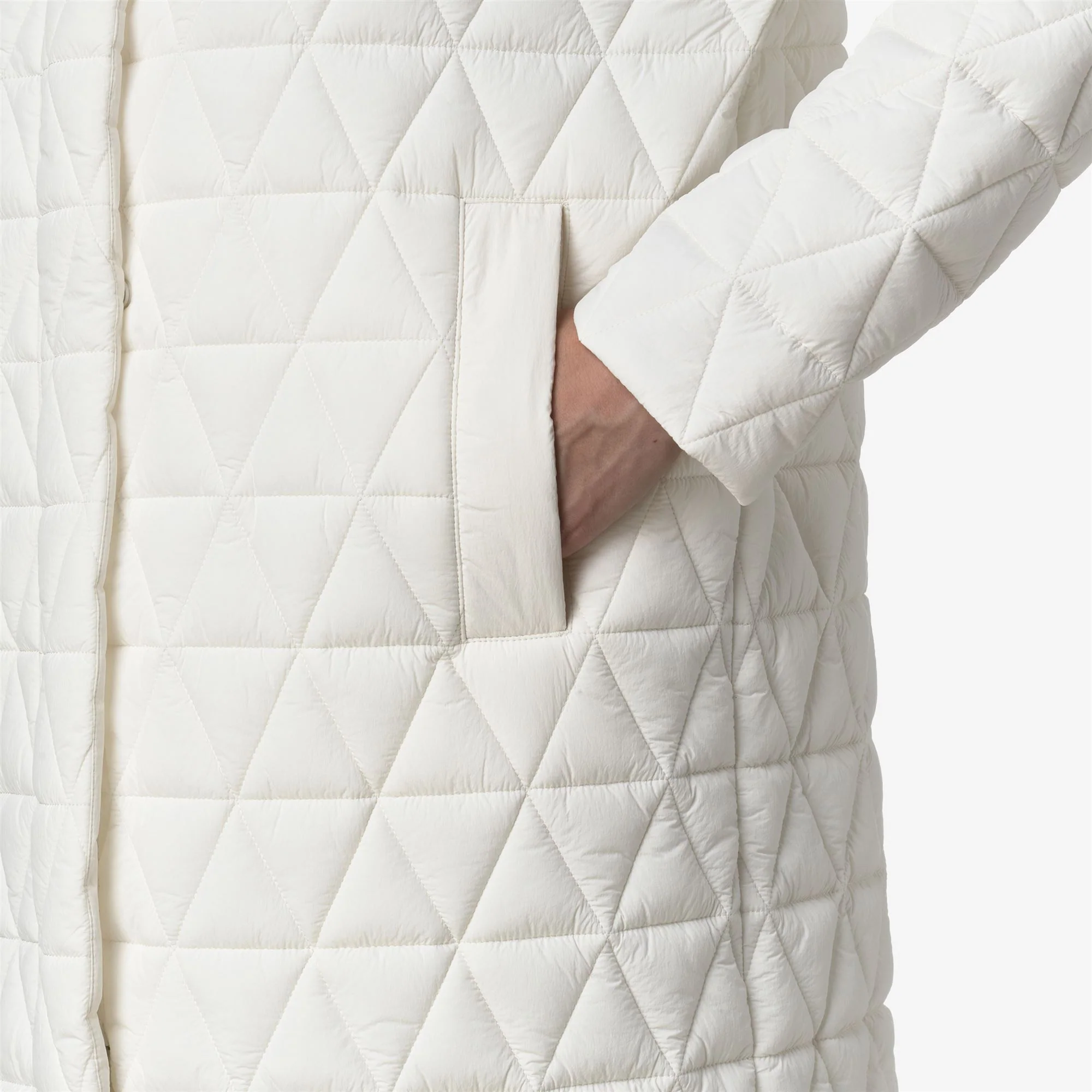 SONJA DIAMOND QUILTED WARM - Jackets - Long - Woman - WHITE GARDENIA - Image 2