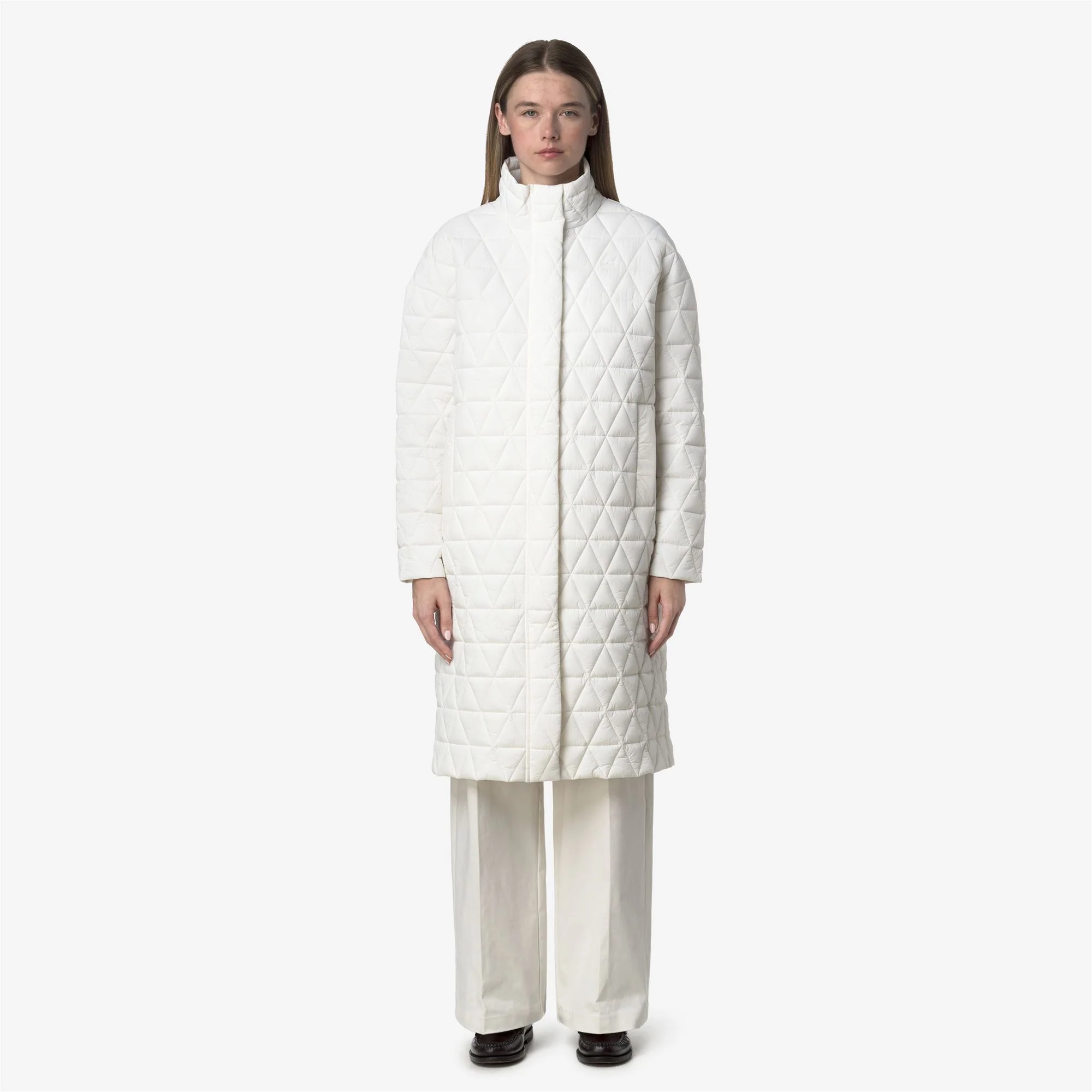 SONJA DIAMOND QUILTED WARM - Jackets - Long - Woman - WHITE GARDENIA - Image 3
