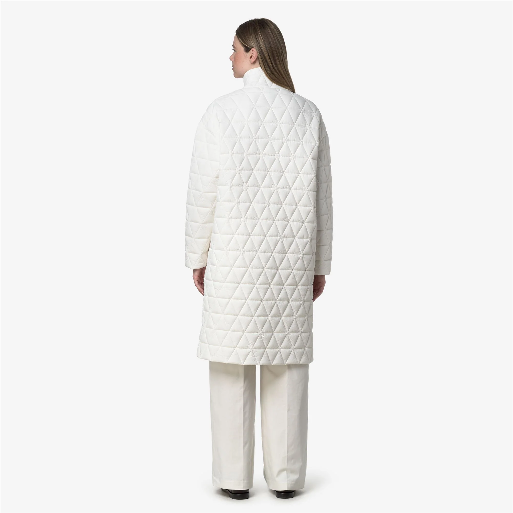SONJA DIAMOND QUILTED WARM - Jackets - Long - Woman - WHITE GARDENIA - Image 5
