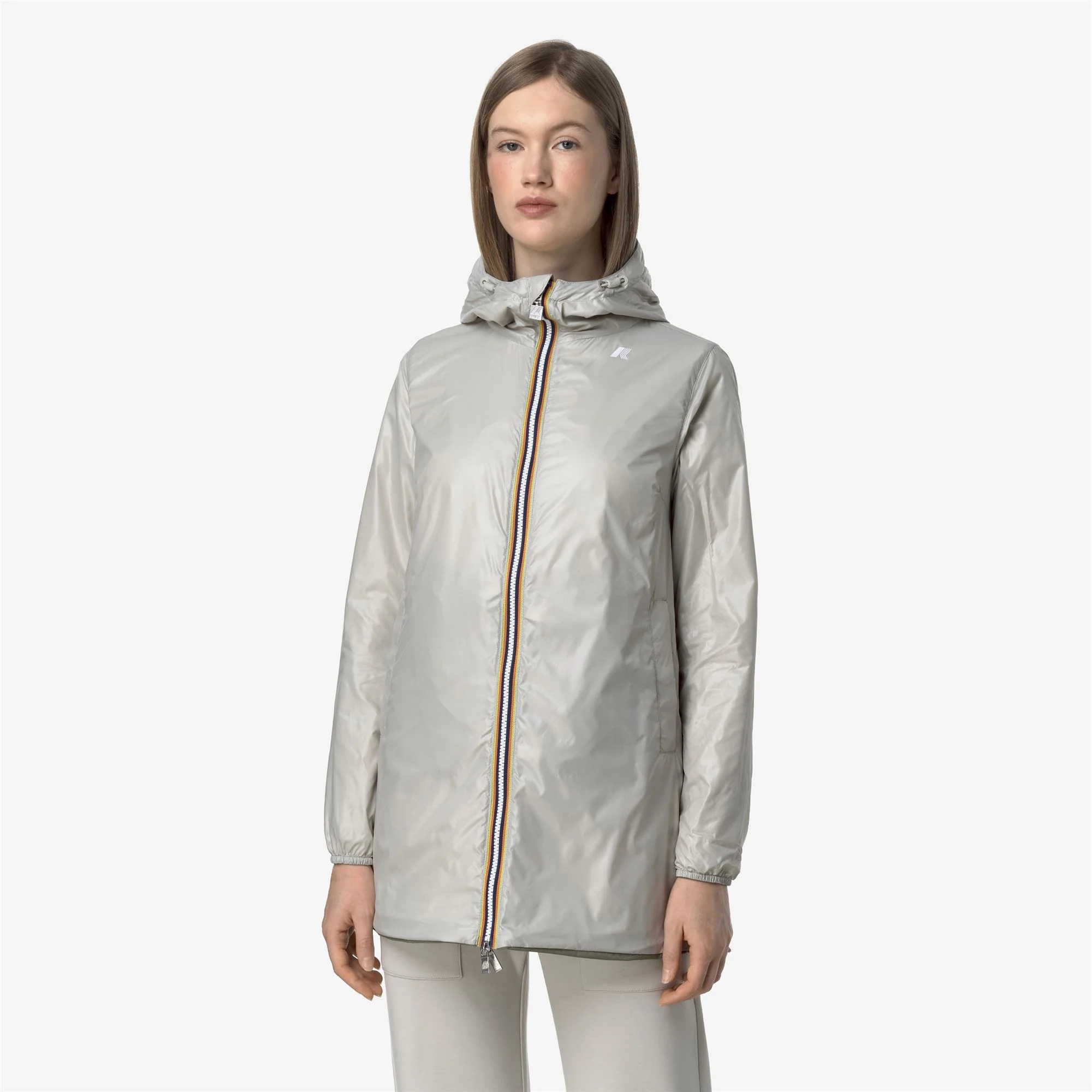 SOPHIE PLUS.2 REVERSIBLE - Jackets - Mid - Woman - GREEN LICHEN-BEIGE LT - Image 3