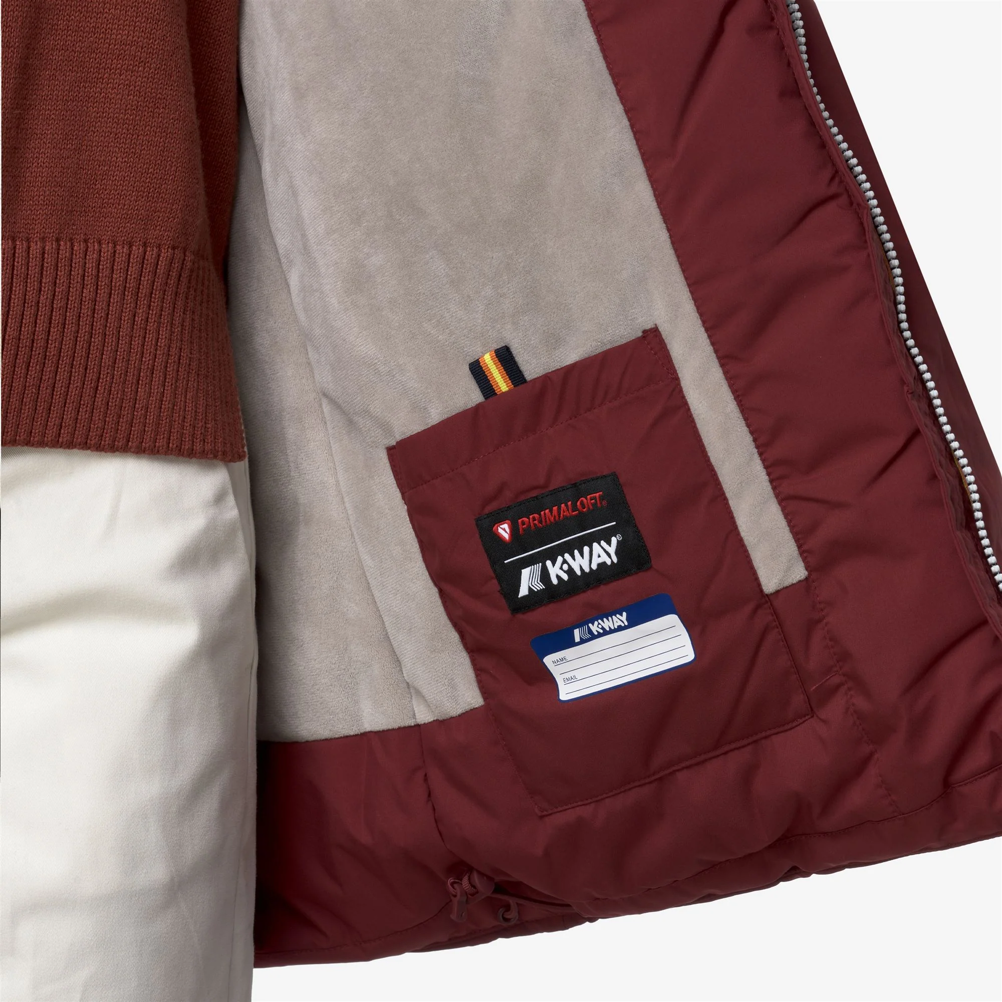 SOPHIE SOFT TOUCH MARMOTTA - Jackets - Mid - Woman - RED SYRAH-GREY GOAT - Image 2