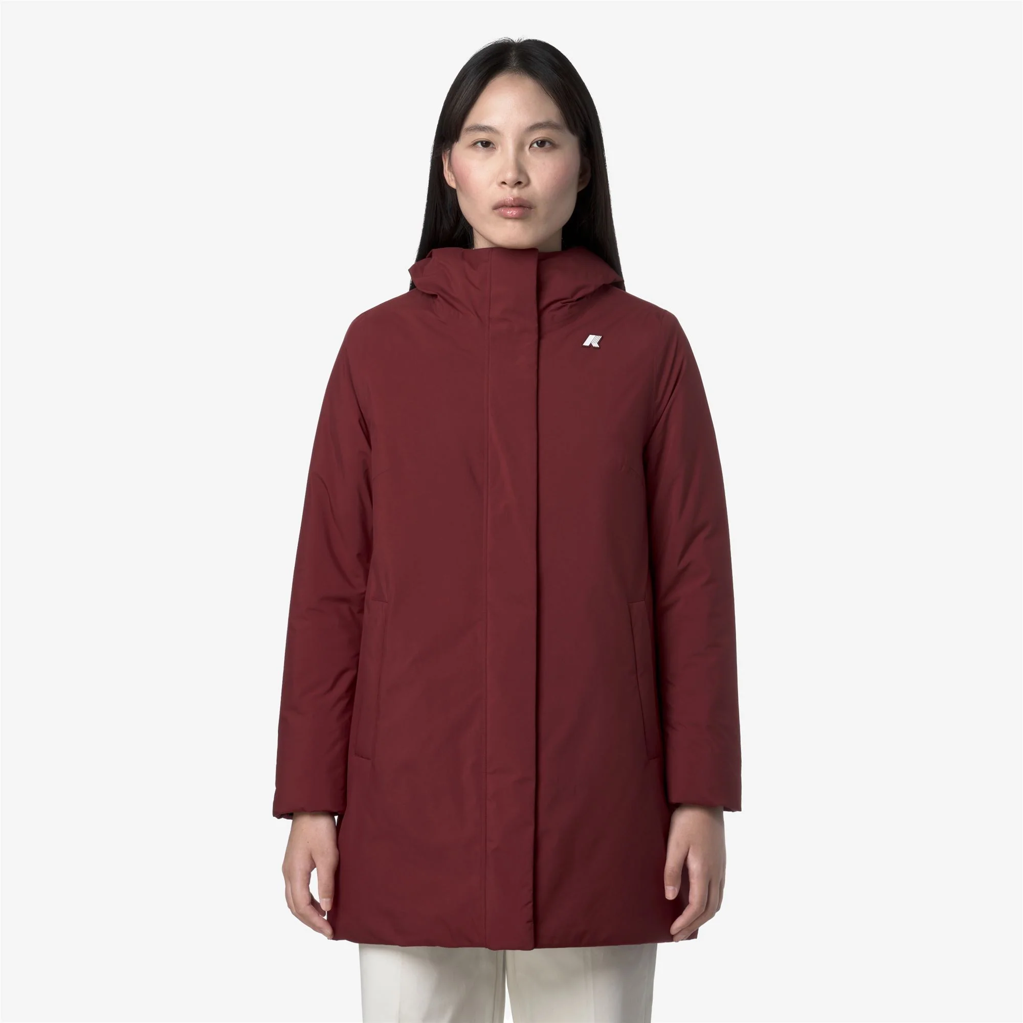 SOPHIE SOFT TOUCH MARMOTTA - Jackets - Mid - Woman - RED SYRAH-GREY GOAT - Image 3